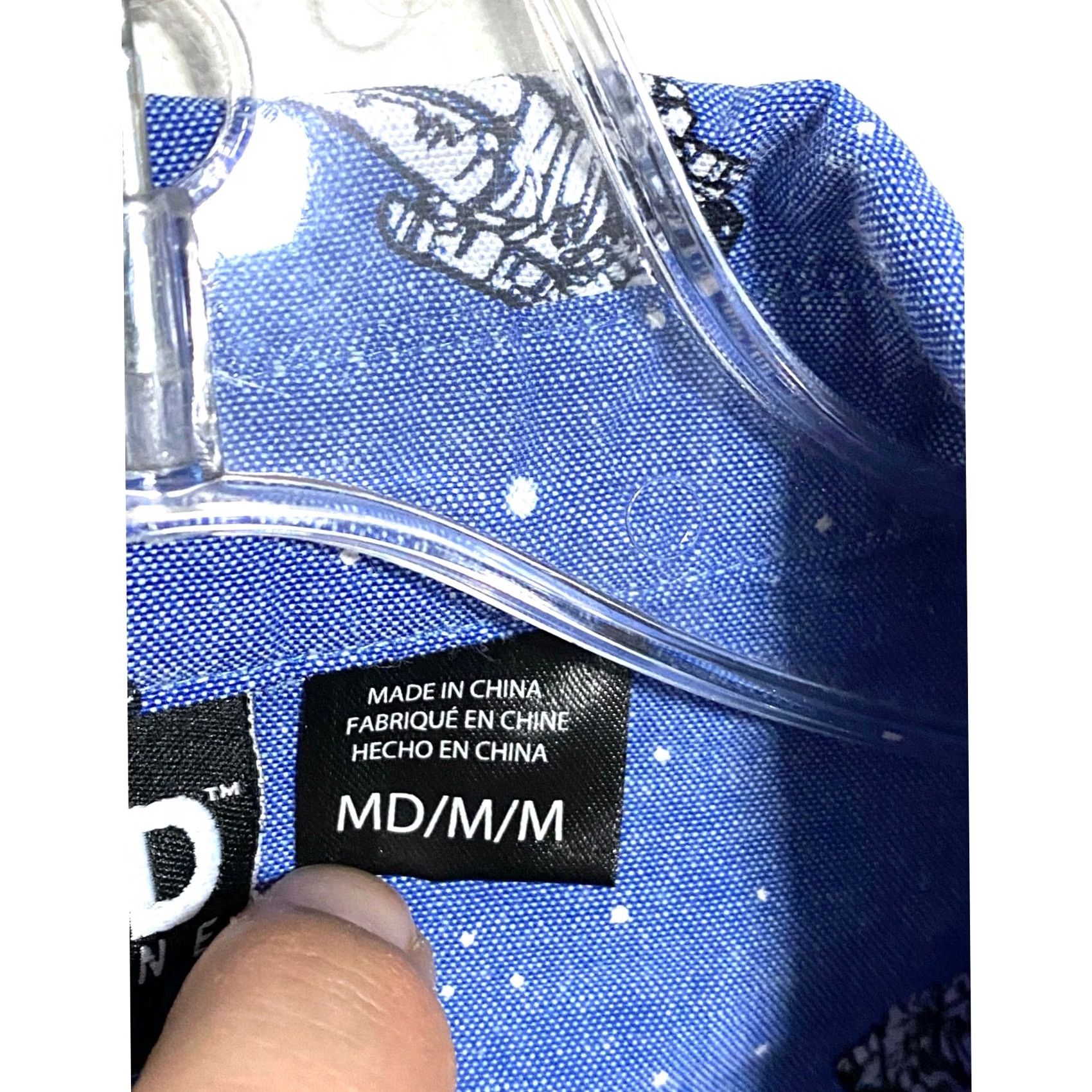 Mad Engine NASA Space Astronaut Mad Engine Oxford Blue Button Up Short Sleeve Shirt Mens M All Over Print Size US M / EU 48-50 / 2 - 7 Thumbnail