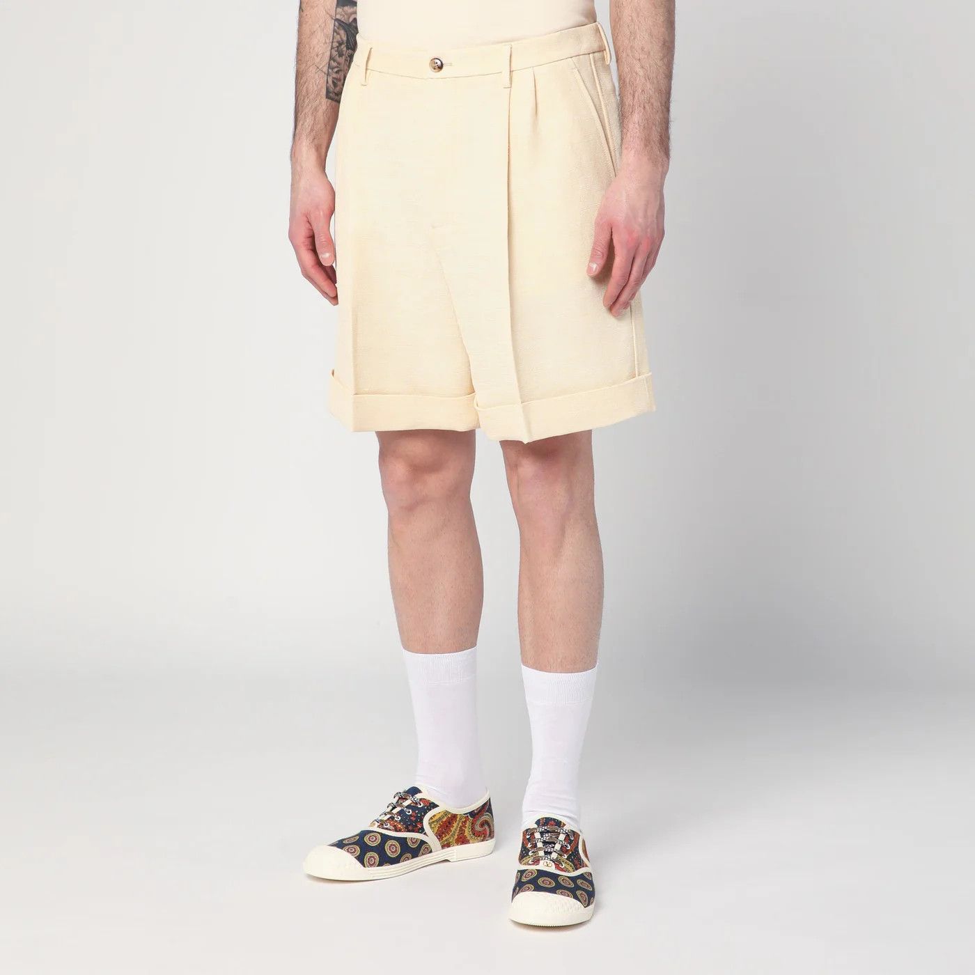Valentino o1d2blof0326 Bermuda Shorts in Beige Size US 30 / EU 46 - 3 Thumbnail