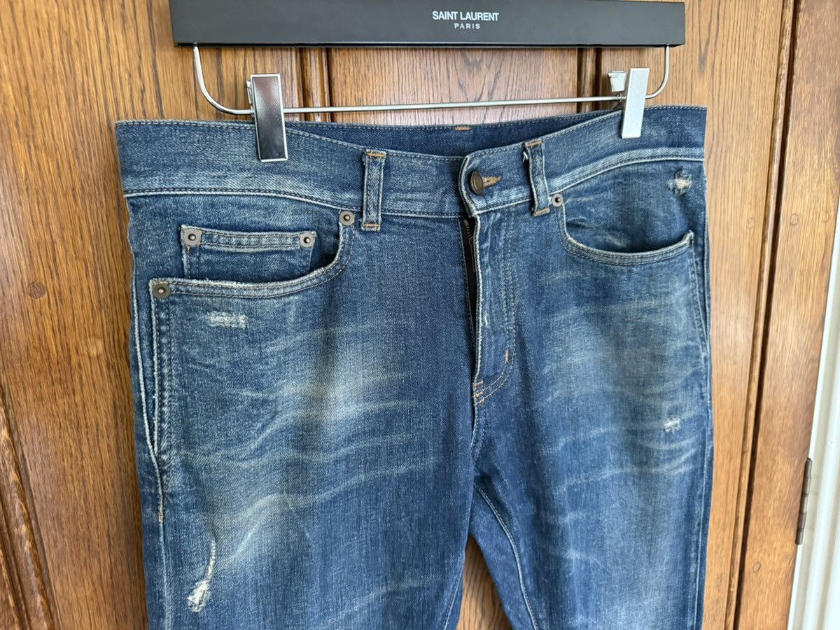 Saint Laurent Paris SS20 Saint Laurent raw hem crash denim Jeans d03 skinny slim Size US 30 / EU 46 - 12 Thumbnail