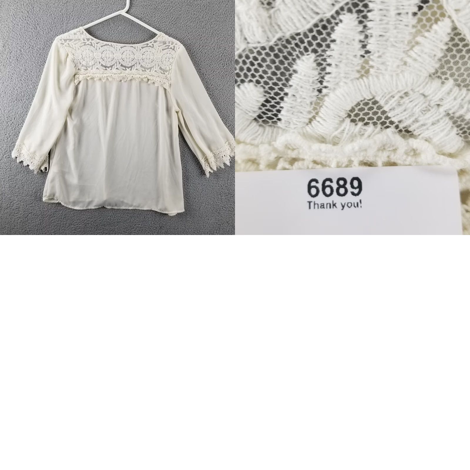 Anthropologie Anthropologie Alya Bohemian Tunic Top M Womens V-Neck Crochet Lace Bell Sleeve Knit Beach Casual Shirt Set Size M / US 6-8 / IT 42-44 - 8 Thumbnail
