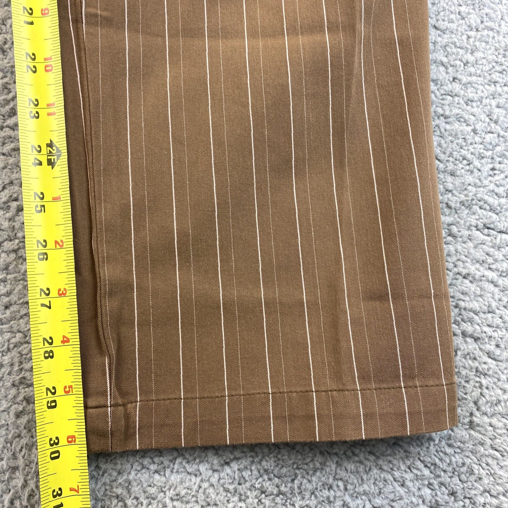Dockers VINTAGE Dockers Womens Size 12 M Brown Chino Stripes Stretch Pants Straight Leg 90s Womens Pants Size 34" / US 12 / IT 48 - 7 Thumbnail