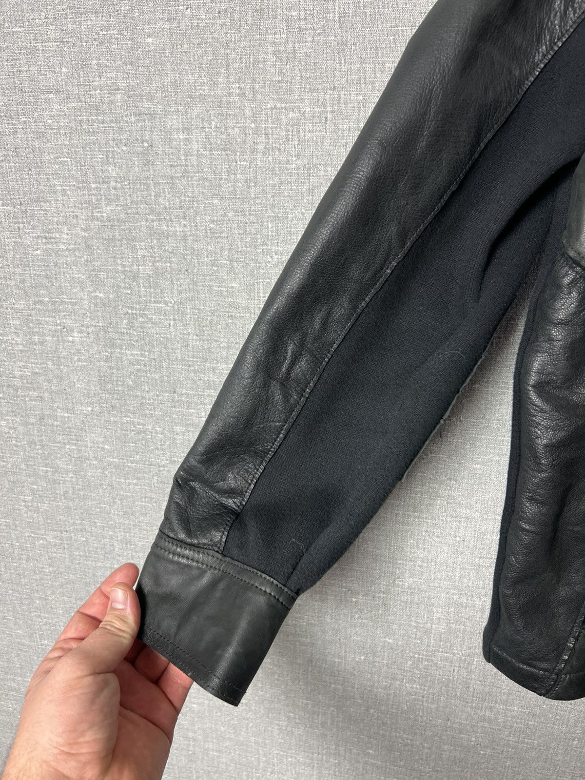 Versace Vintage Versace Sport Big Logo Collared Leather Jacket Biker Size US M / EU 48-50 / 2 - 11 Thumbnail