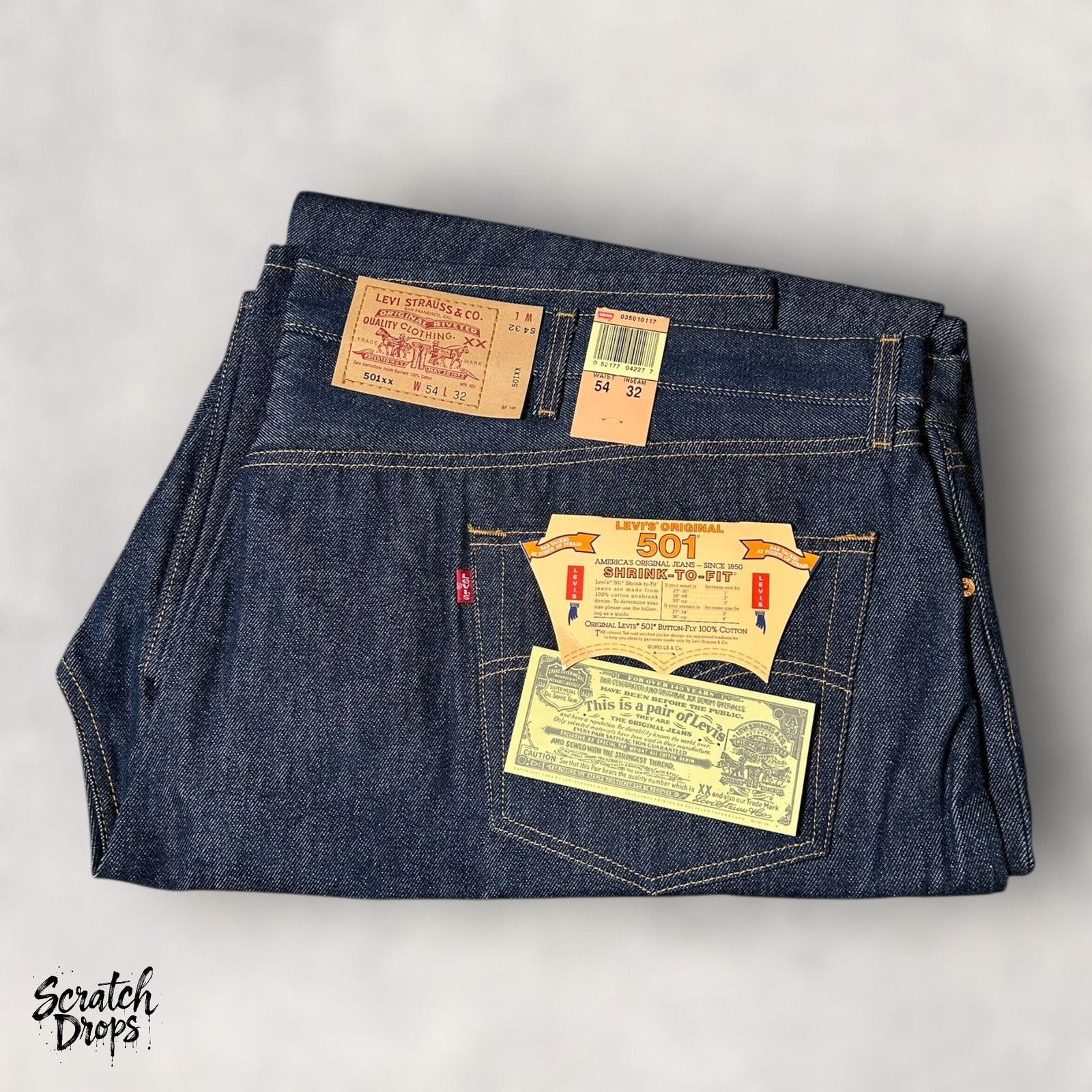 Levi's Vintage Levi’s 501xx Shrink-to-Fit Jeans USA W58 L34 501 NWT Size US 42 / EU 58 - 1 Thumbnail