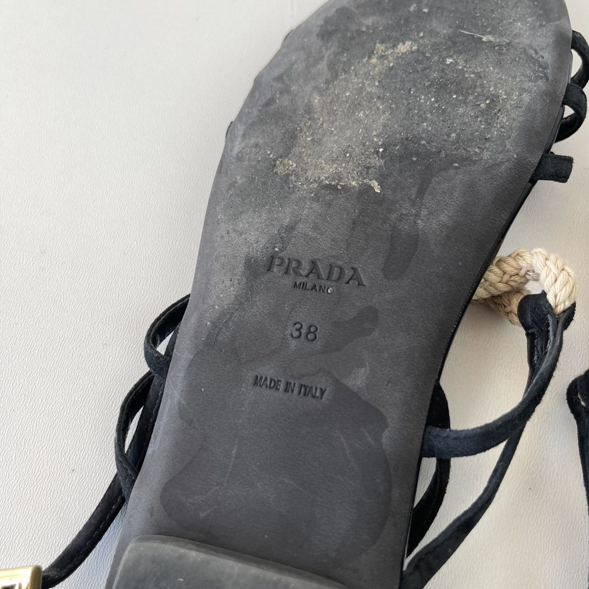 Prada Prada Milano Spartan Robe Leather Sandals Black Women’s Size US 8 / IT 38 - 9 Thumbnail
