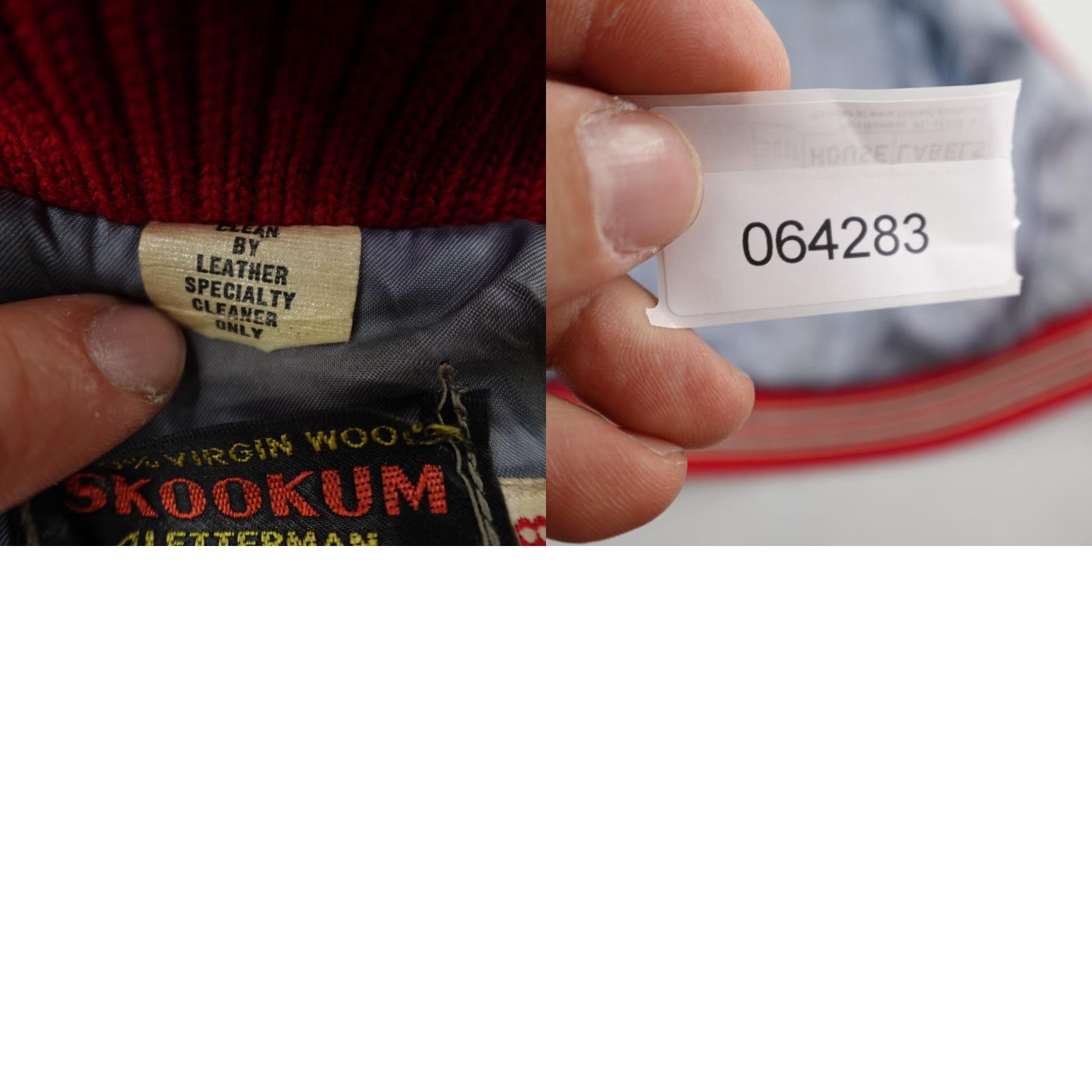 Vintage VINTAGE Skookum Letterman Jacket Men 38 Red Varsity 70s Chain Stitch Soccer Coat Size US XXS / EU 40 - 10 Thumbnail