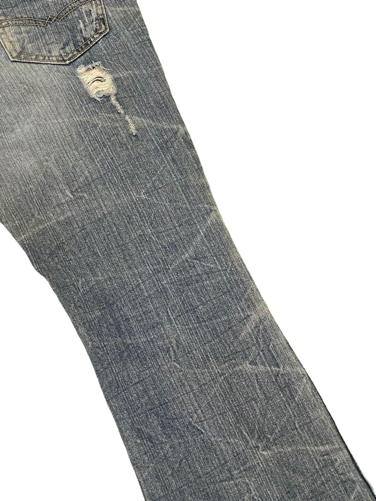 Japanese Brand Flare Jeans Colza Faded Distress Boot Cut 8🟦0 Size US 30 / EU 46 - 17 Thumbnail