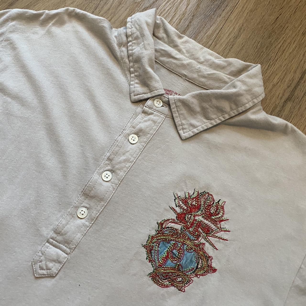 Other Cream Southern Tattoo polo shirt Vintage y2k Rock Size US L / EU 52-54 / 3 - 4 Thumbnail