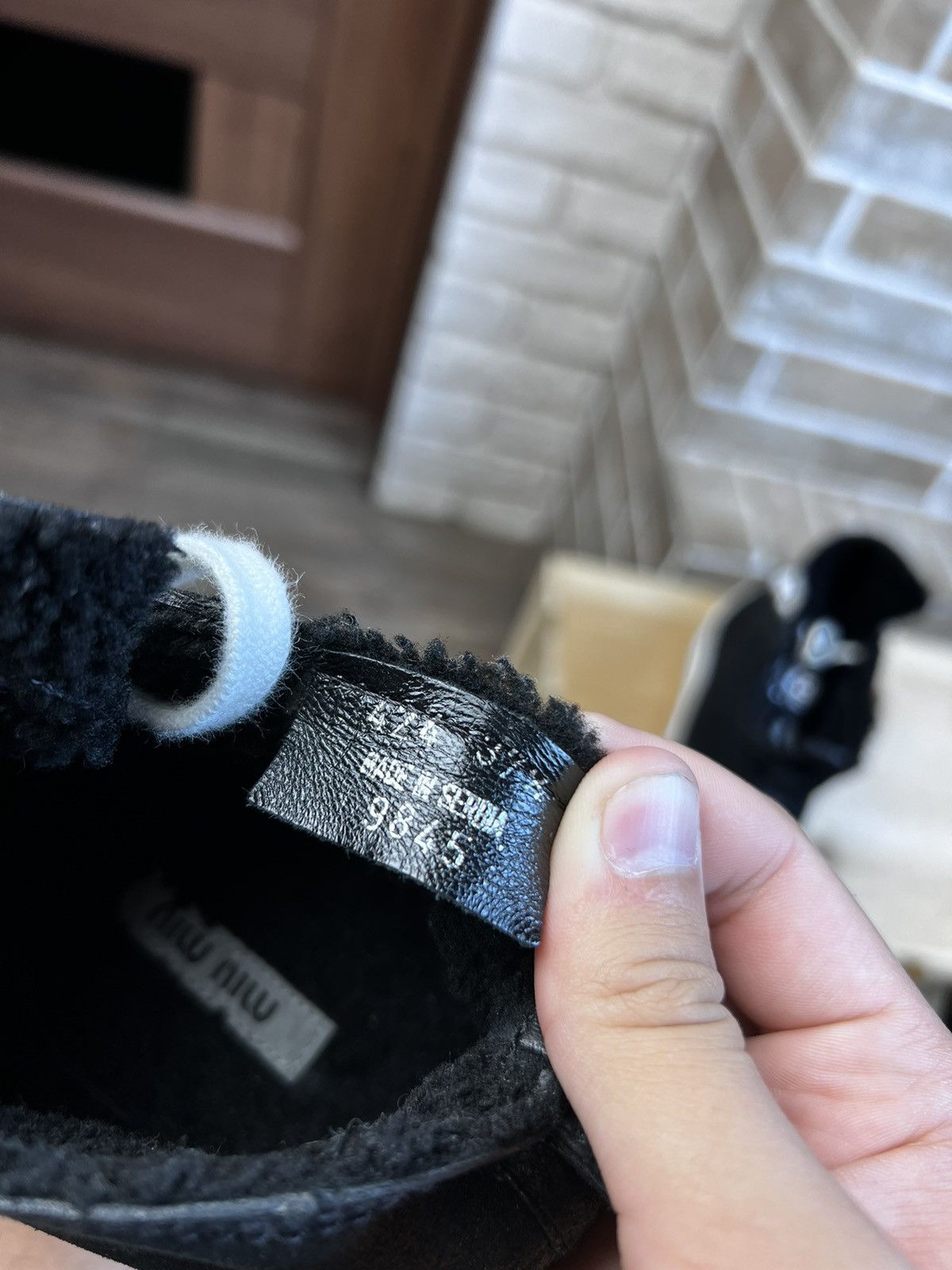 Miu Miu Miu Miu Shearling Suede High Top Black Shoes Size US 7.5 / IT 37.5 - 14 Thumbnail