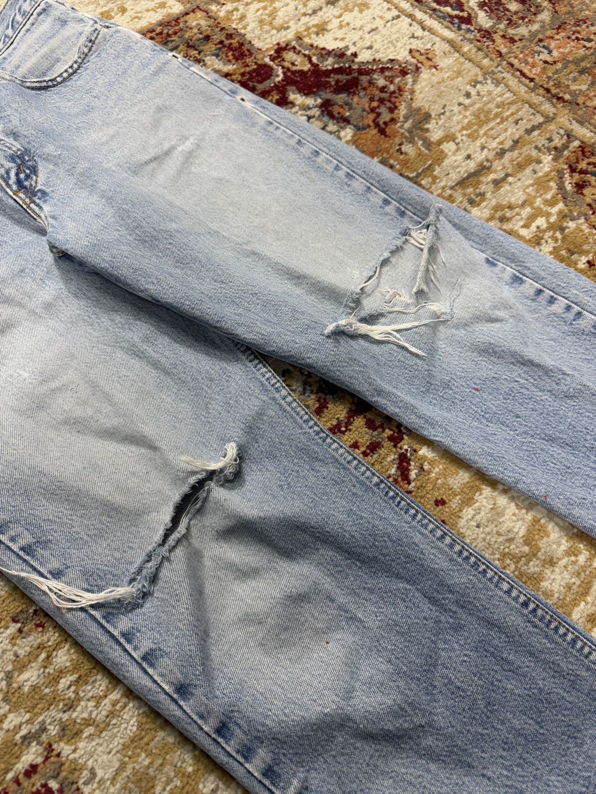 Levi's × Levi's Vintage Clothing × Vintage PERFECT Baby Blue Washed Levi's 615 Denim Light Jeans Size US 32 / EU 48 - 3 Thumbnail