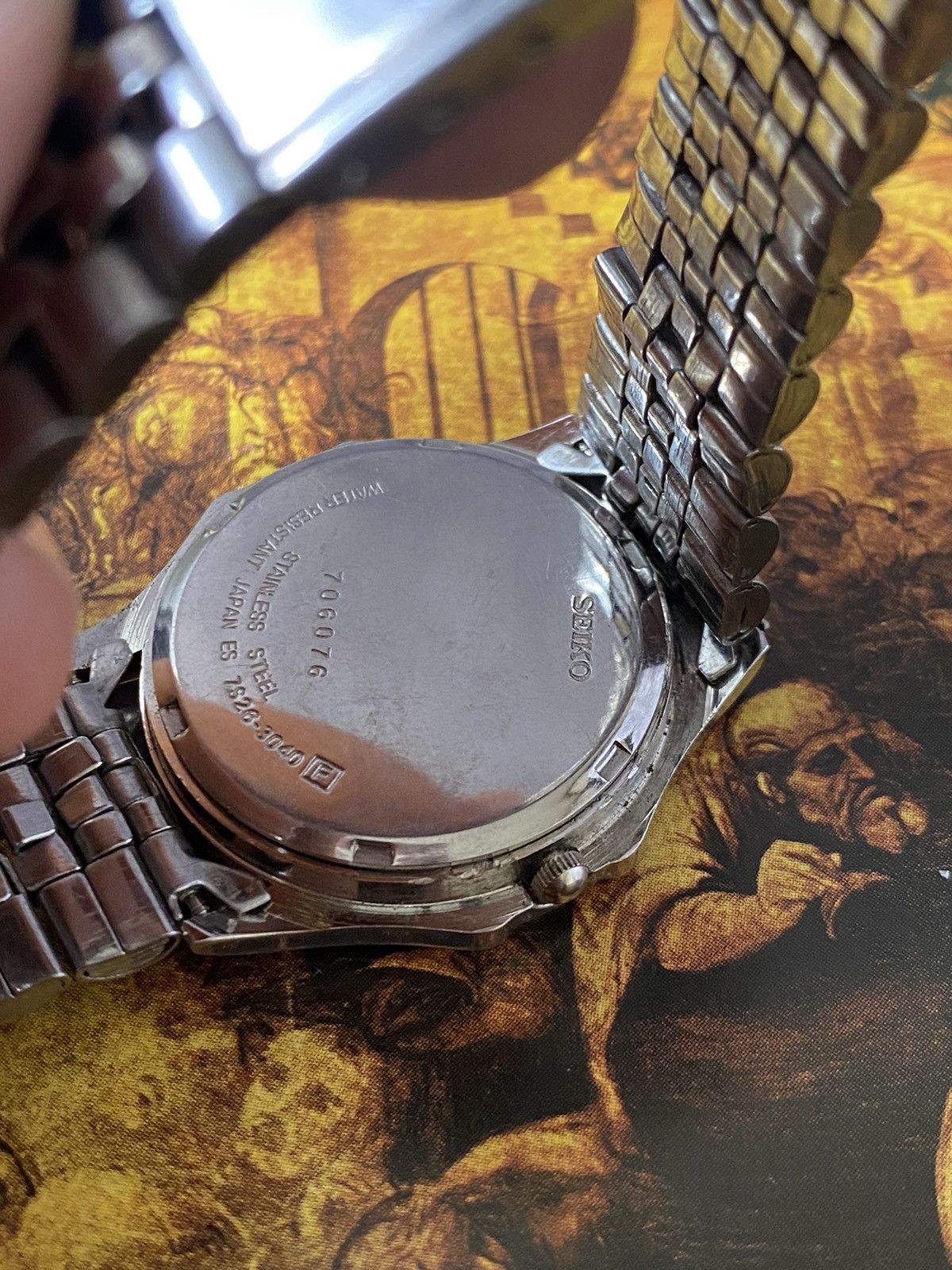 Japanese Brand × Jewelry × Vintage Unique Art-Dial Watch with Steel Bracelet Size ONE SIZE - 8 Thumbnail