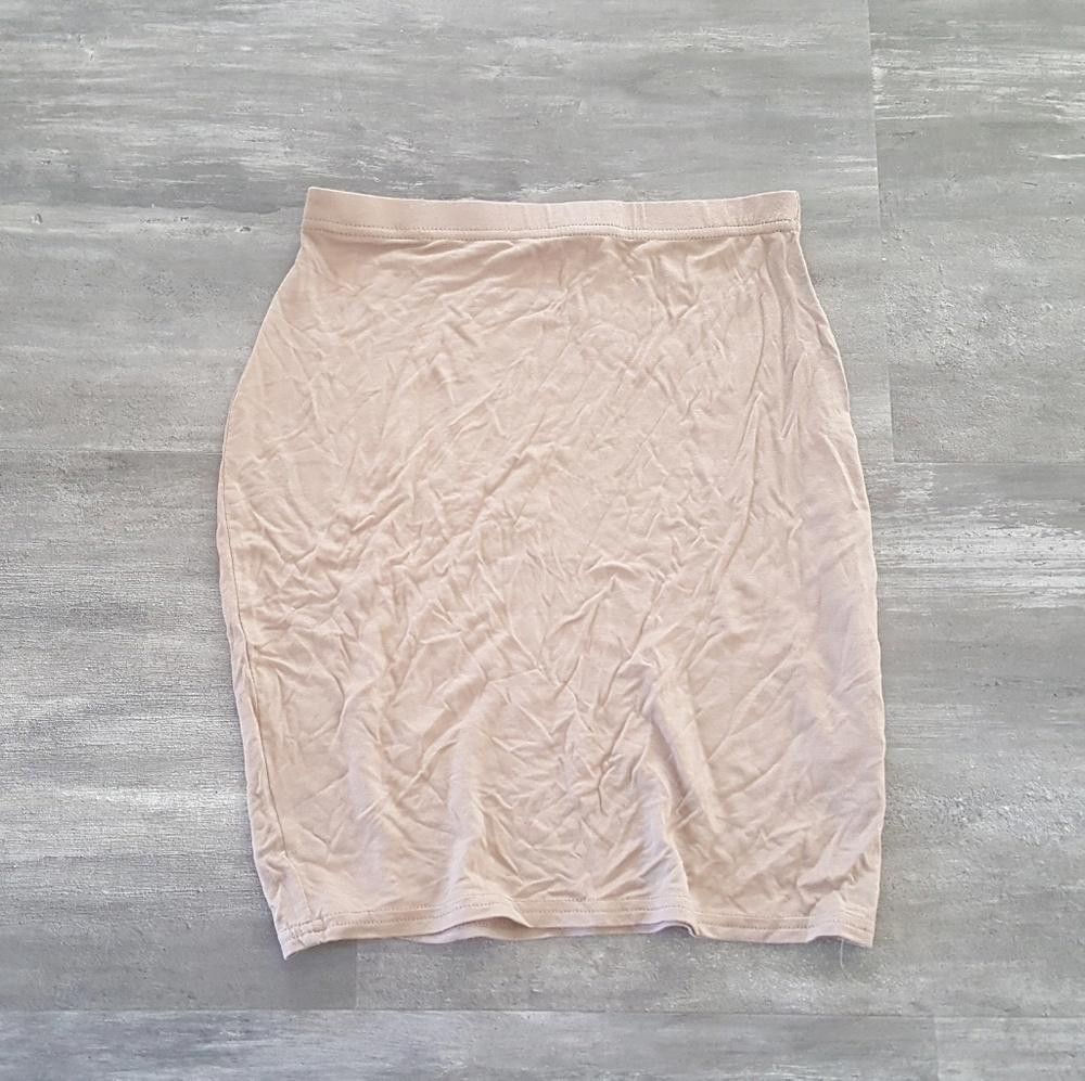 Boohoo Light Chocolate Boohoo High Waisted Mini Size 26" / US 2 / IT 38 - 1 Thumbnail