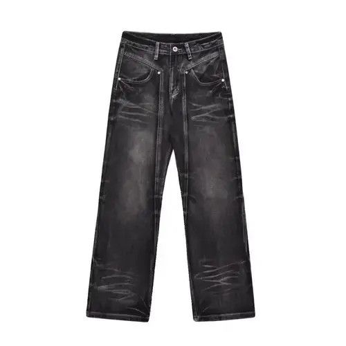 Jean Washed Black Distressed Loose Hip Hop Jeans Size US 34 / EU 50 - 5 Thumbnail