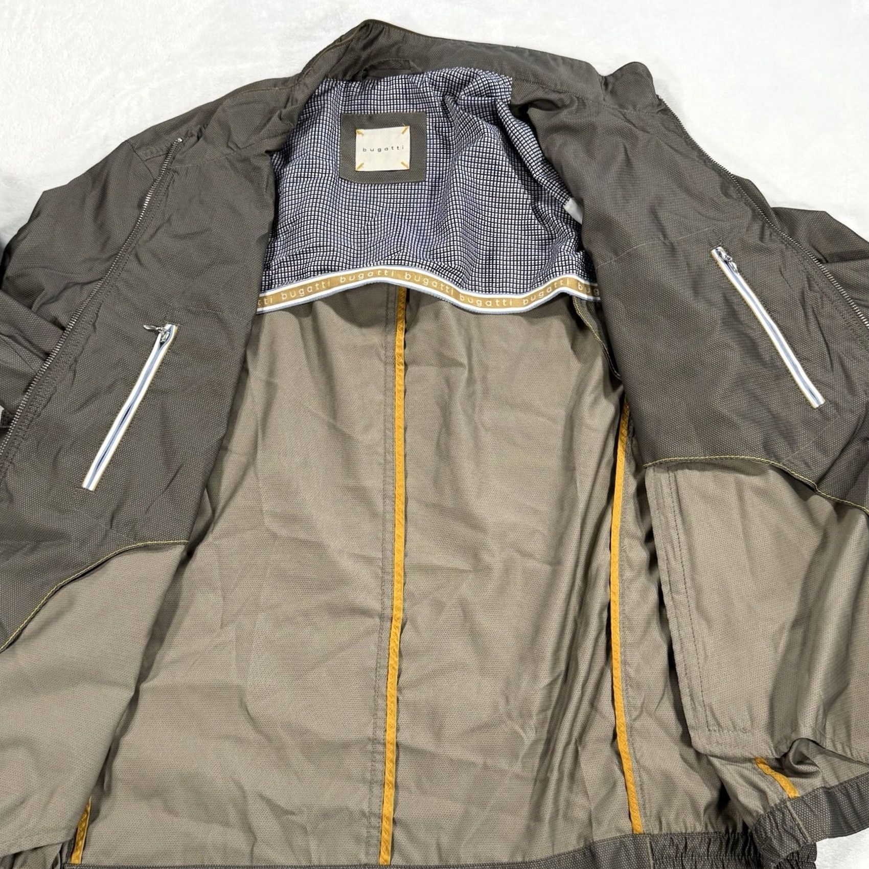 Bugatti Bugatti Jacket Mens 50 Regular Brown Full Zip Rain Coat Blouson 50R Size US M / EU 48-50 / 2 - 3 Thumbnail