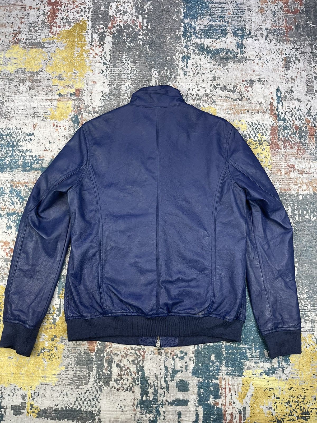 Genuine Leather Daytona Universal Freaks Blue Leather Jackets Size US M / EU 48-50 / 2 - 5 Thumbnail