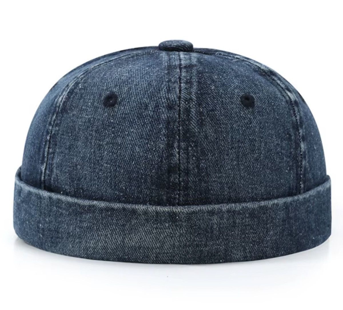 Japanese Brand Vintage Style Denim Brimless Melon Hat Size ONE SIZE - 1 Thumbnail