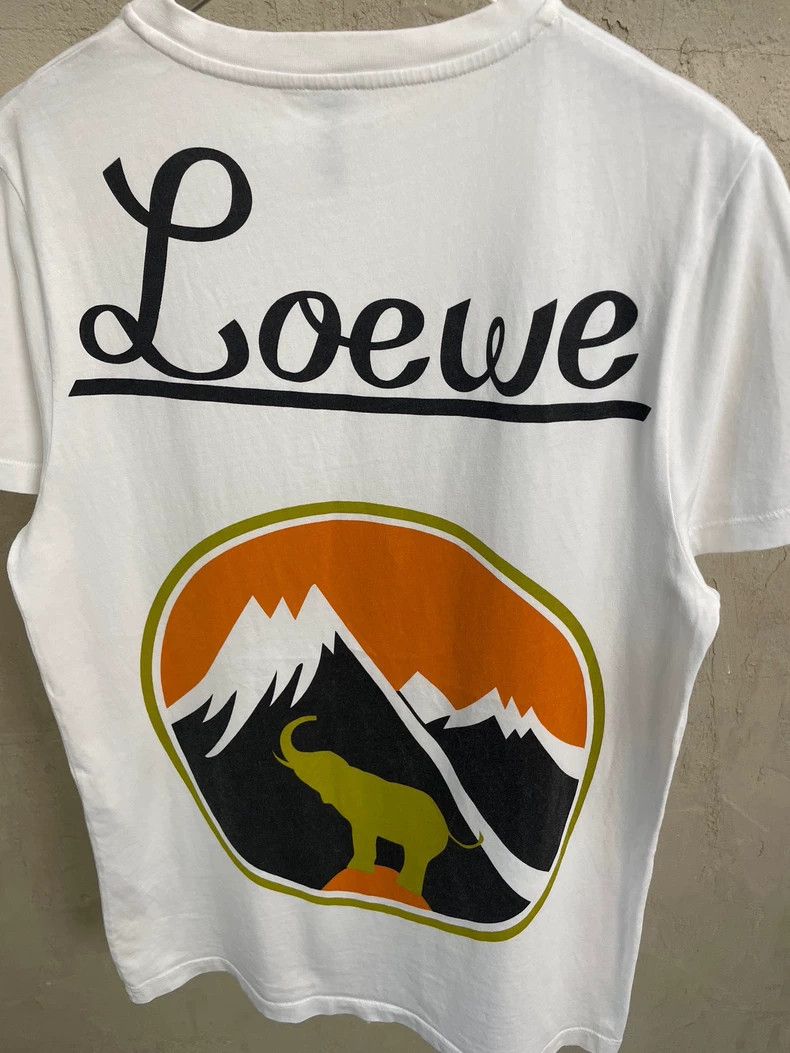 Loewe LOEWE White short sleeve T-shirt with landscape logo on th Size S / US 4 / IT 40 - 2 Thumbnail