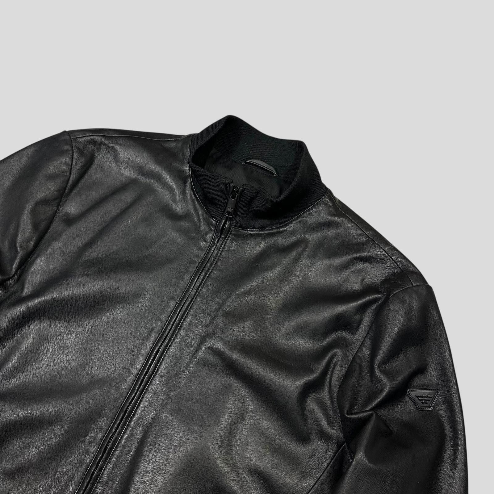 Armani Emporio Armani 2018 Lambs Leather Bomber Jacket - M/L Size US L / EU 52-54 / 3 - 2 Thumbnail