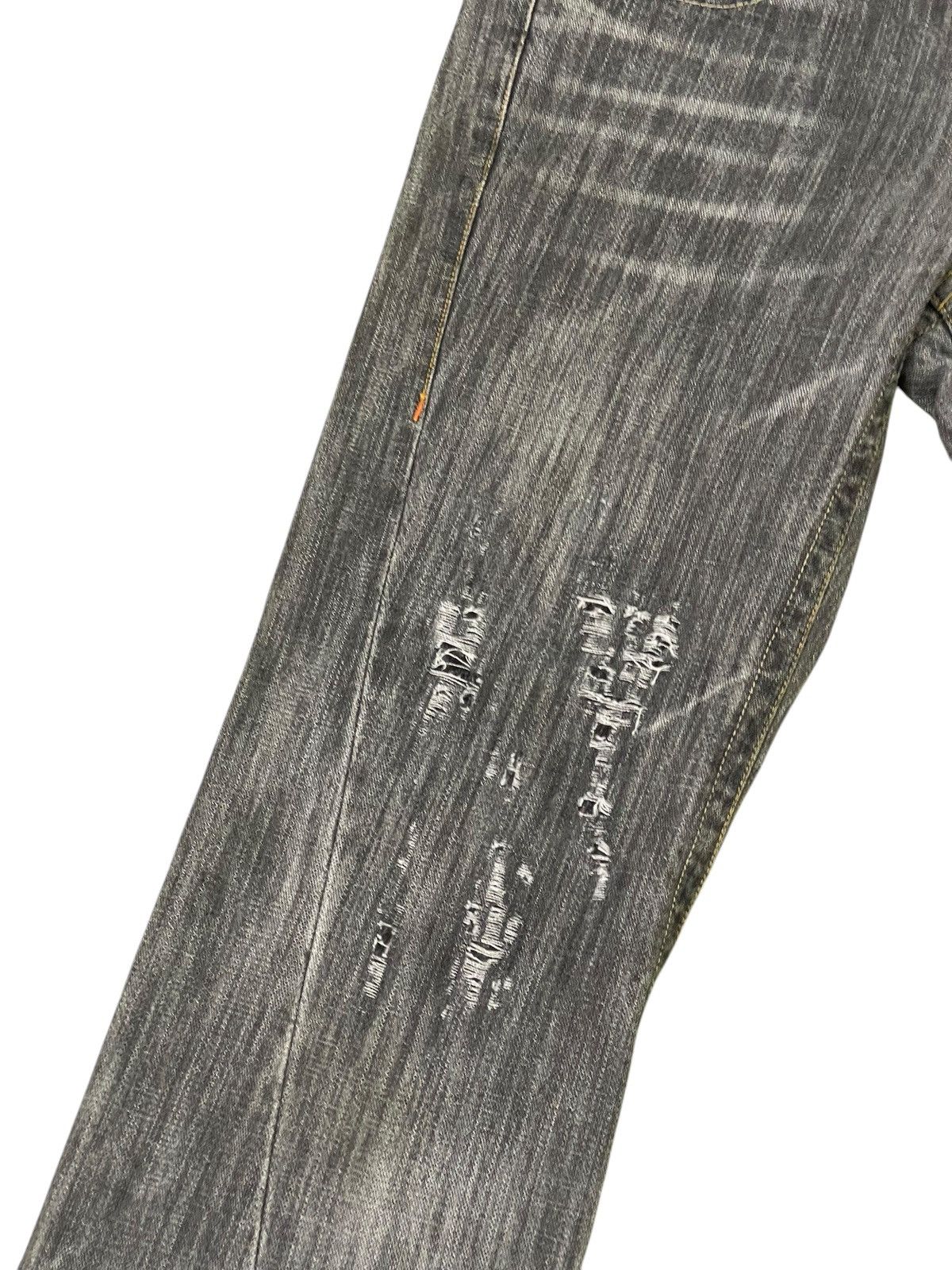 Japanese Brand Flare Jeans Dominate Faded Distress Boot Cut 1🟦1 Size US 30 / EU 46 - 6 Thumbnail