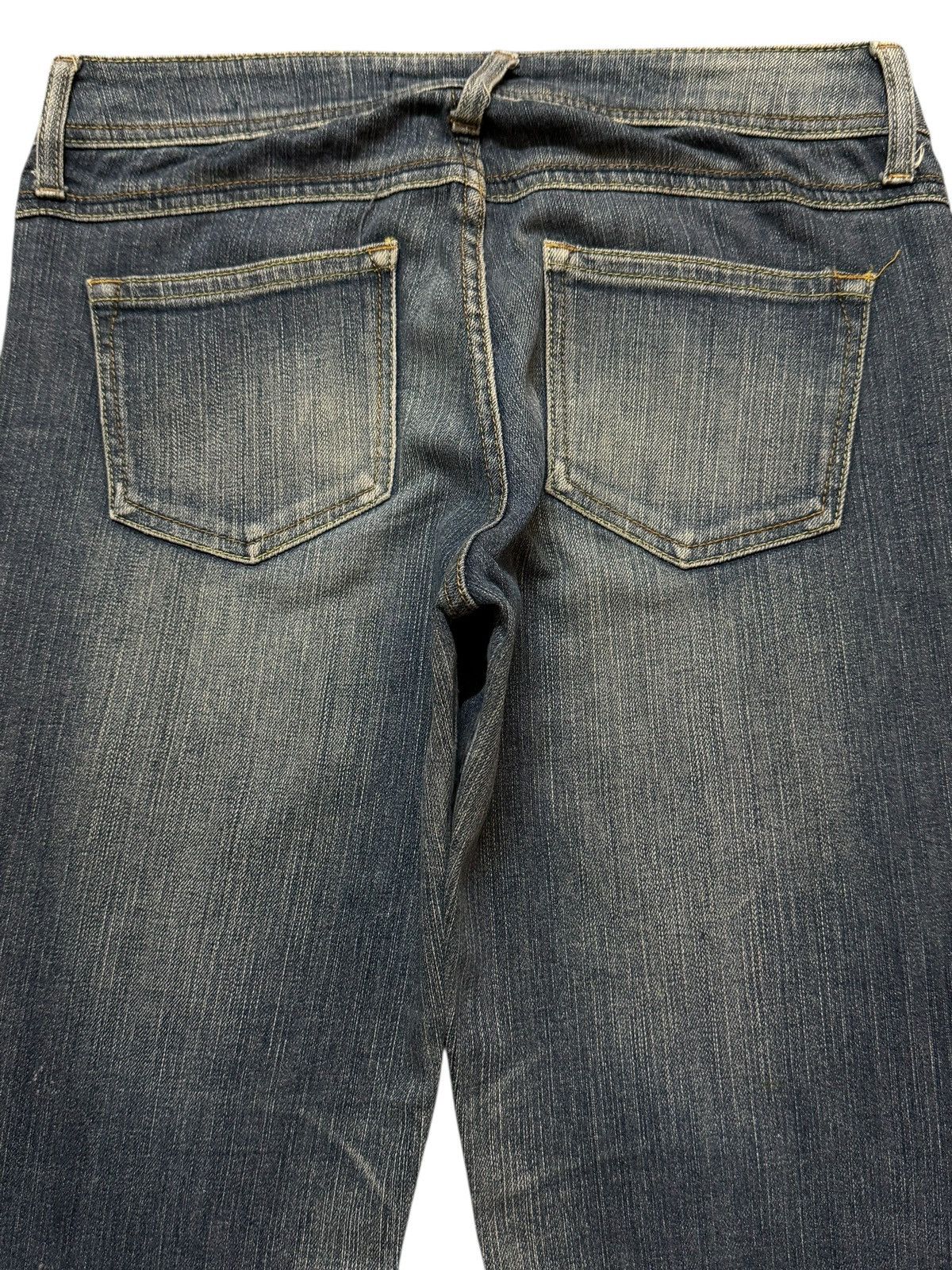 Hysteric Glamour Vintage Y2K Japanese Brand Blue Faded Whisker Wide Leg Flare Size US 30 / EU 46 - 4 Thumbnail
