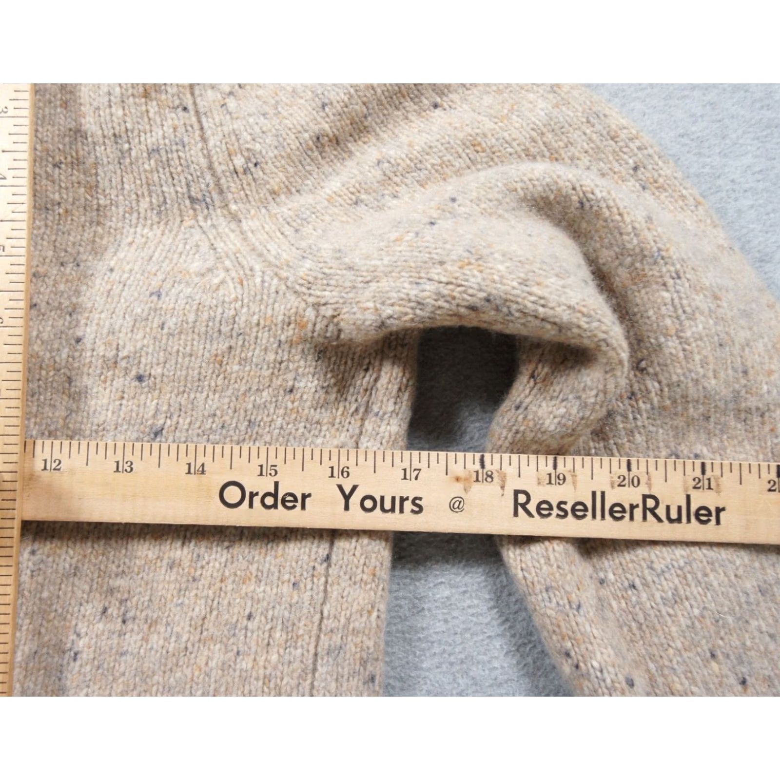 Faherty Faherty Sweater Womens XS Beige Knit Mock Neck Pullover Pullover Shoulder Ladies Knitwear Pullover Long Sleeve Casual Size XS / US 0-2 / IT 36-38 - 7 Thumbnail