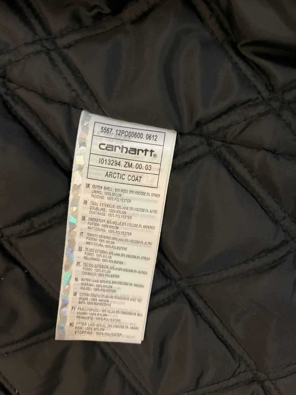 Carhartt Carhartt WIP Arctic Coat Wool – Grey (Size L) Size US L / EU 52-54 / 3 - 9 Thumbnail