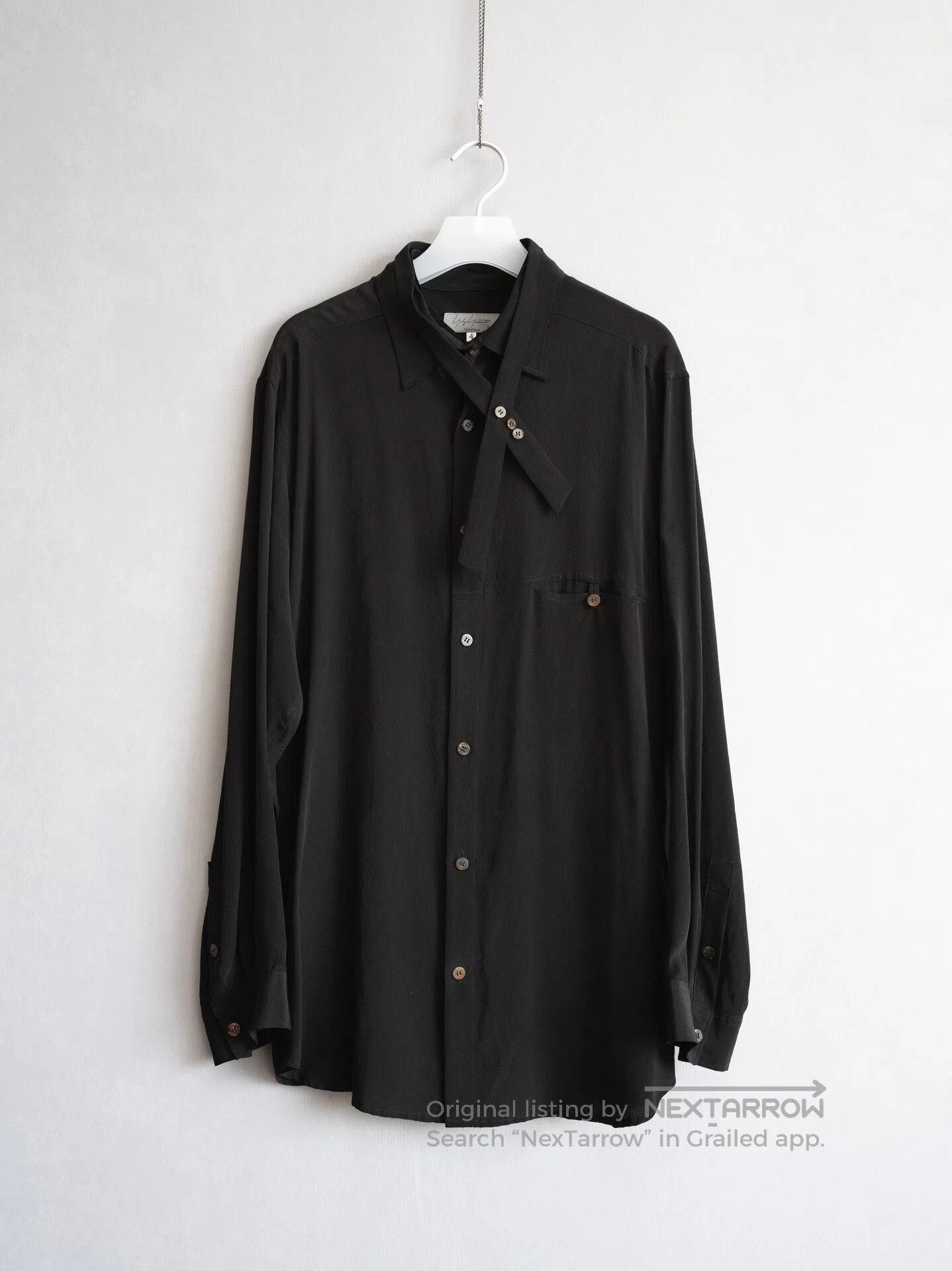 Yohji Yamamoto Yohji Yamamoto Double Collar Silk Shirt. Size XL / US 12-14 / IT 48-50 - 1 Thumbnail