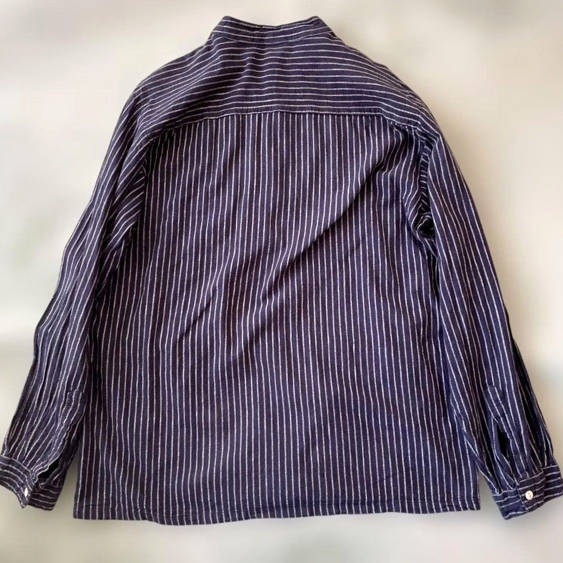 Vintage VINTAGE NEWLYN FISHERMAN'S SMOCKS Shirt XXL Navy Stripe Mens Size US XXL / EU 58 / 5 - 2 Thumbnail
