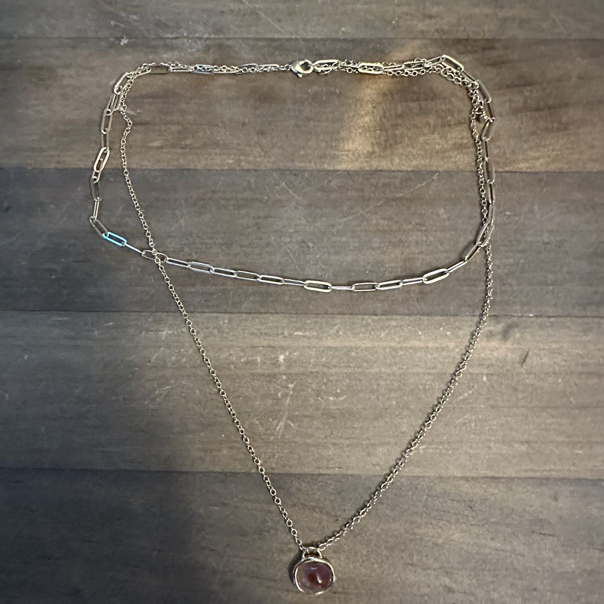 Other Layered double chain pendant necklace Size ONE SIZE - 2 Thumbnail
