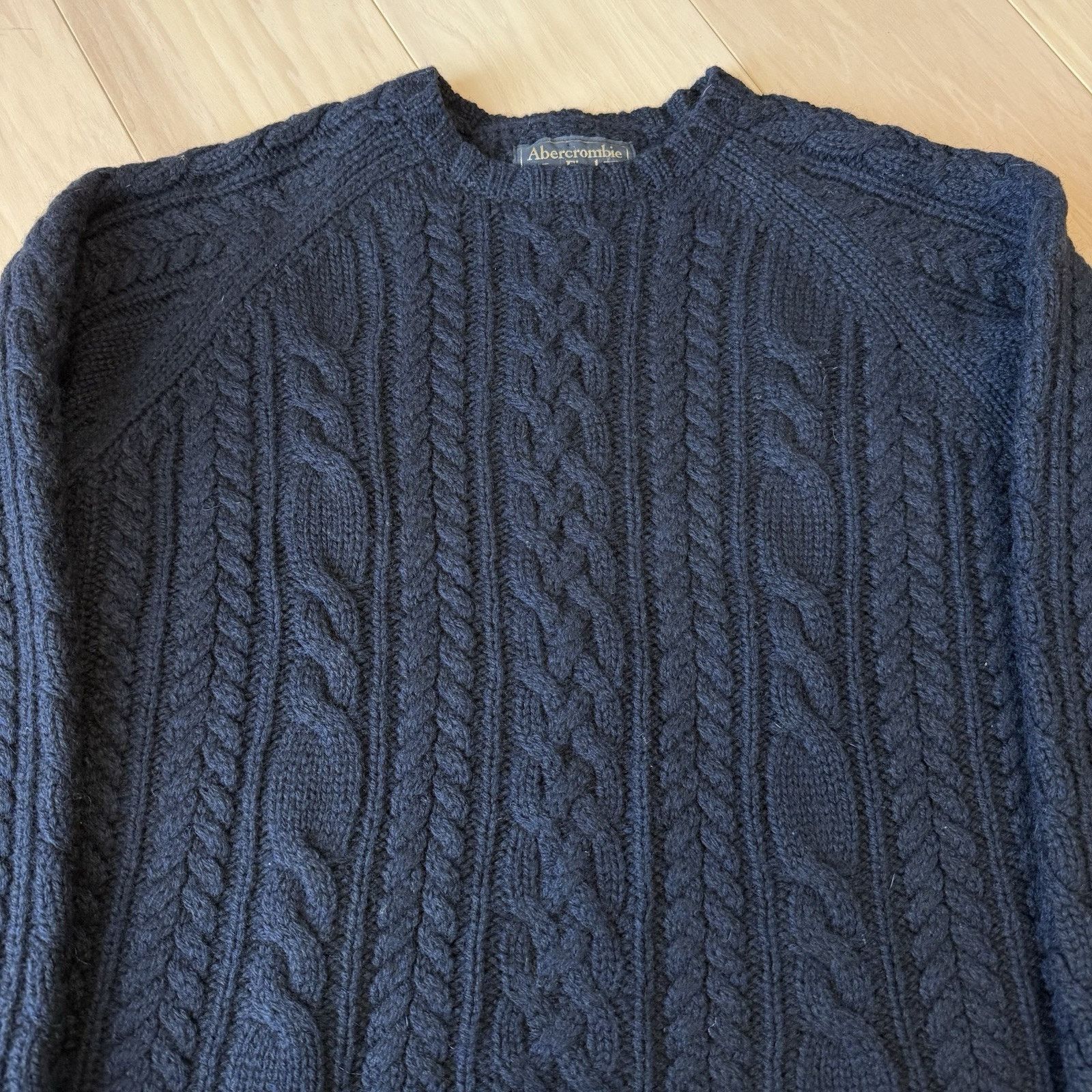 Abercrombie & Fitch × Vintage Vintage Abercrombie & Fitch Wool Sweater XL Navy Heavy Knit Size US XL / EU 56 / 4 - 3 Thumbnail