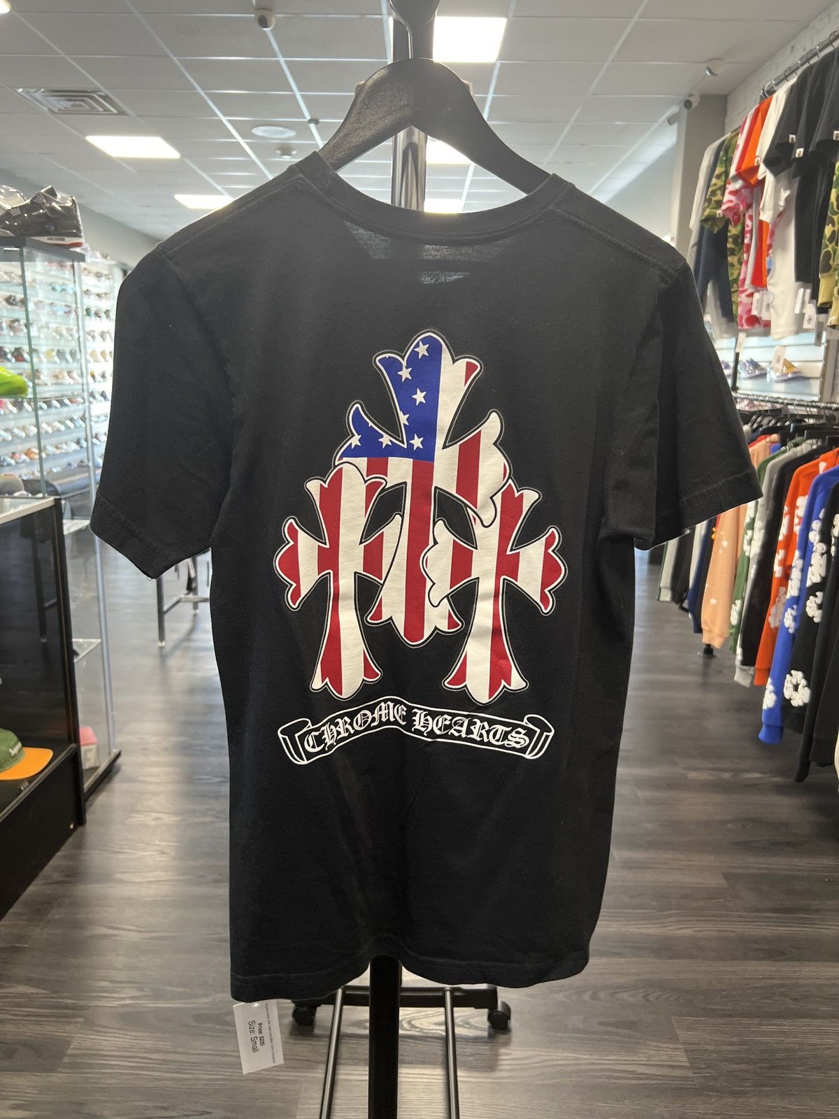 Chrome Hearts Chrome Hearts USA Triple Cross Black T-Shirt | Grailed