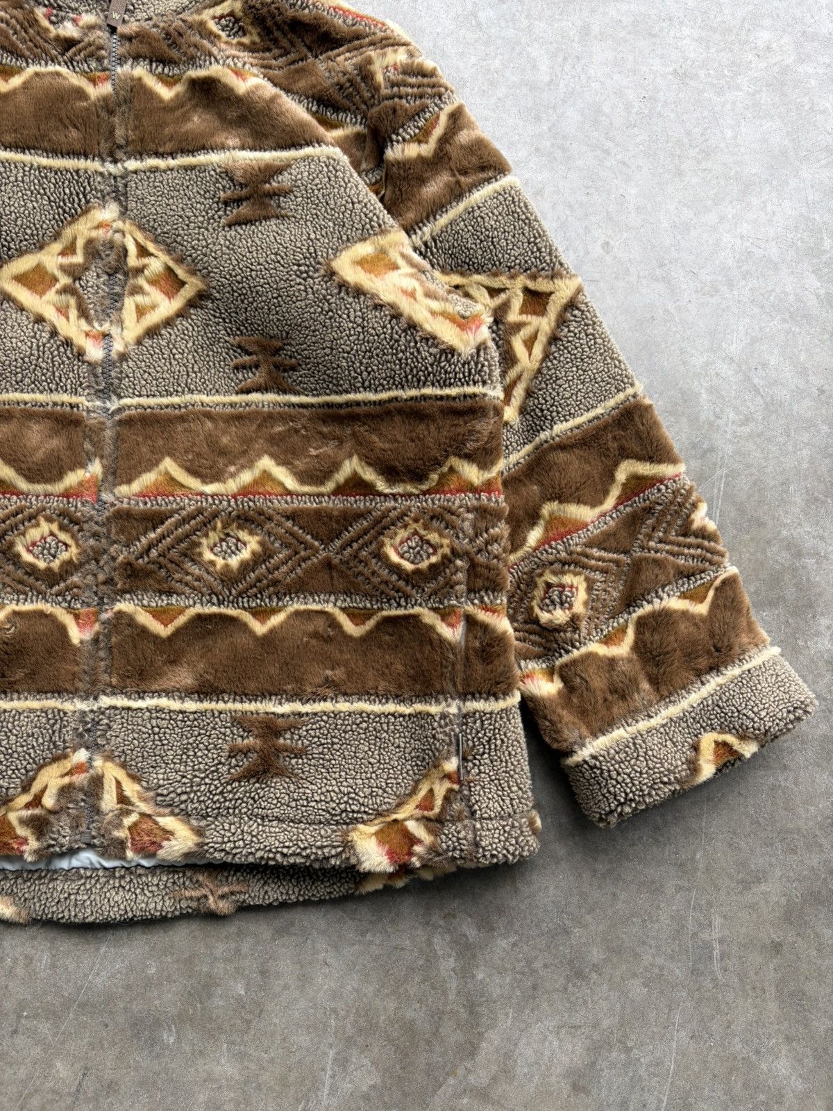 Woolrich Woolen Mills Vintage 90s Woolrich Western Fleece Tribal Aztec Jacket Size L / US 10 / IT 46 - 2 Thumbnail