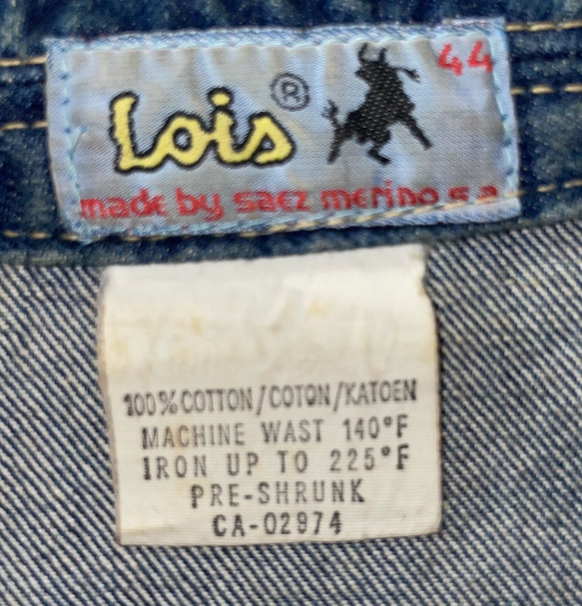 Other Vintage Unisex Lois Jean Blue Denim Jacket Made Spain XSmall Size XS / US 0-2 / IT 36-38 - 11 Thumbnail