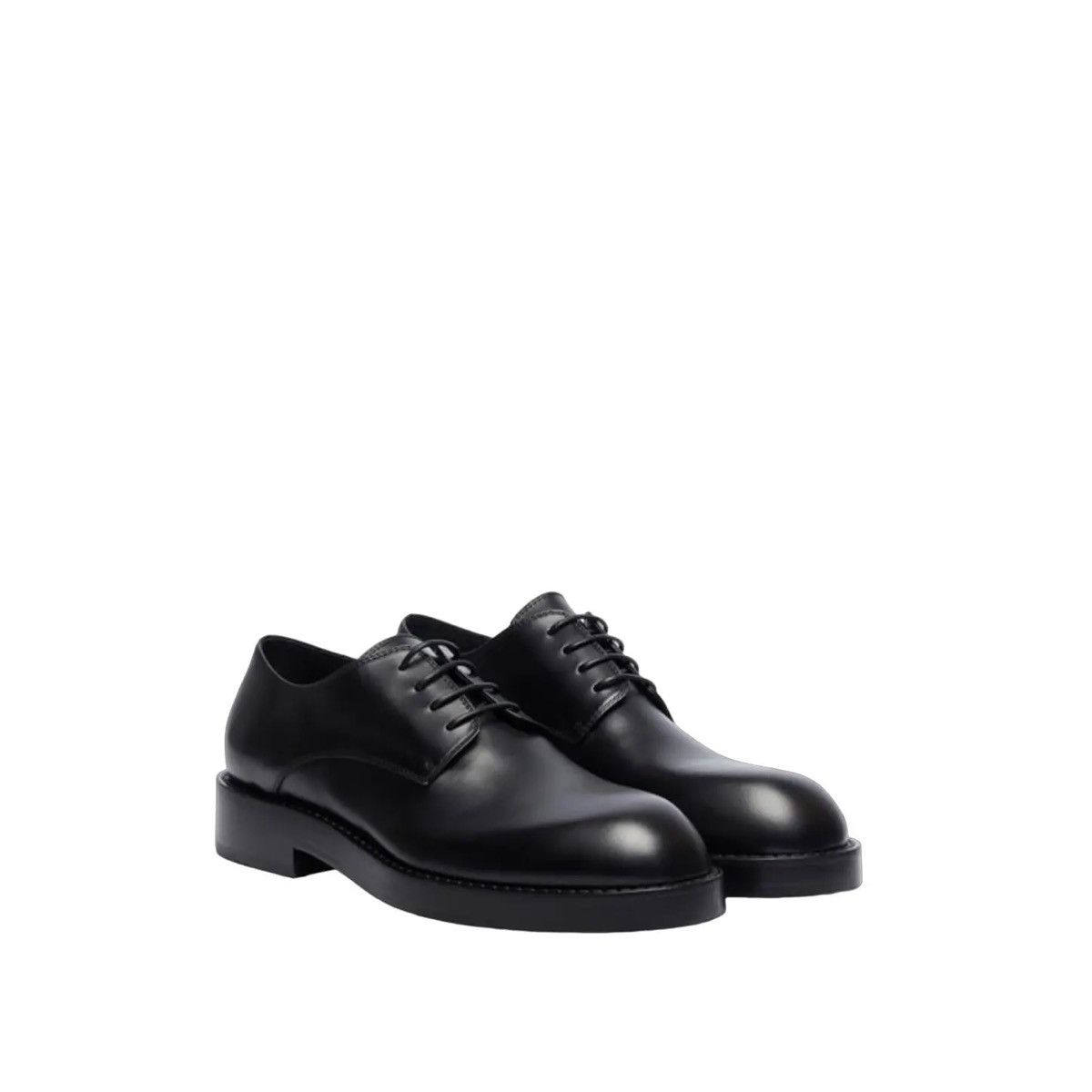 Last Ann Demeulemeester Olivier Black Leather Derbys Shoes, Men's (Size 10)