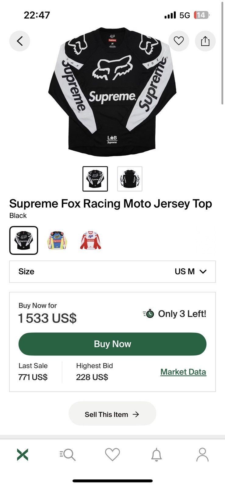 Fox Racing × Supreme Supreme x Fox Racing Size US M / EU 48-50 / 2 - 6 Thumbnail