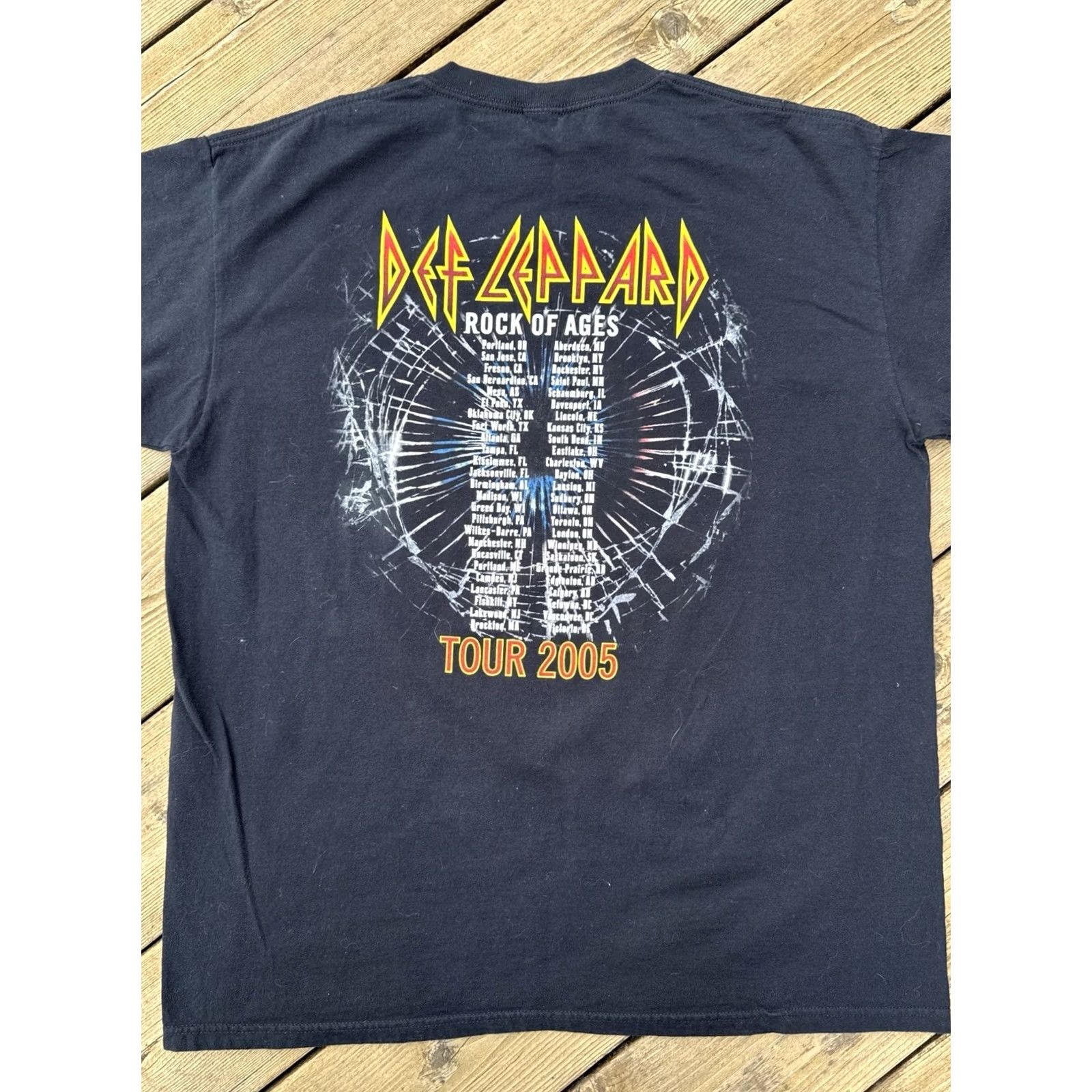 Anvil VINTAGE Def Leppard Rock of Ages Tour Band Shirt Black Anvil XL 2005 Size US XL / EU 56 / 4 - 6 Thumbnail