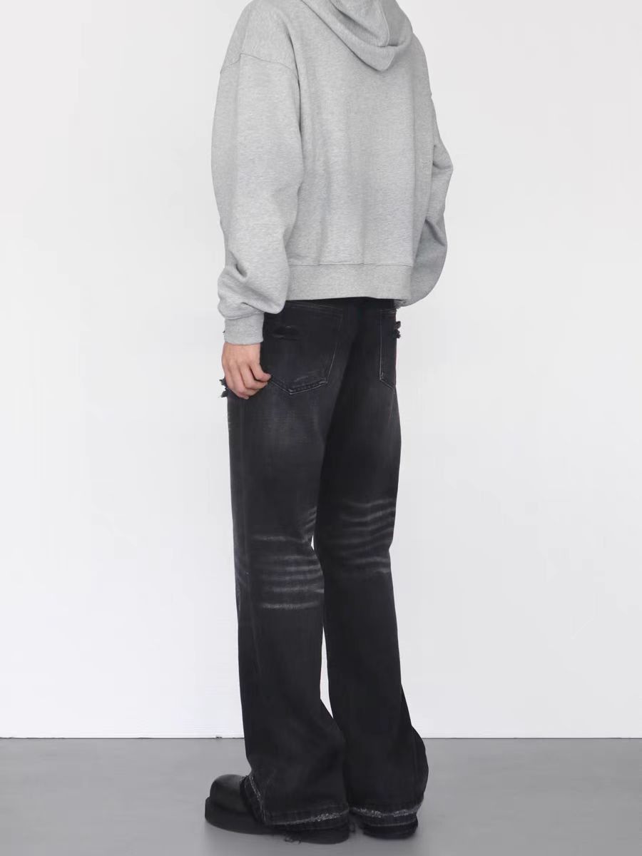 Japanese Brand × Jean High street ripped micro flare straight leg jeans Size US 34 / EU 50 - 6 Thumbnail