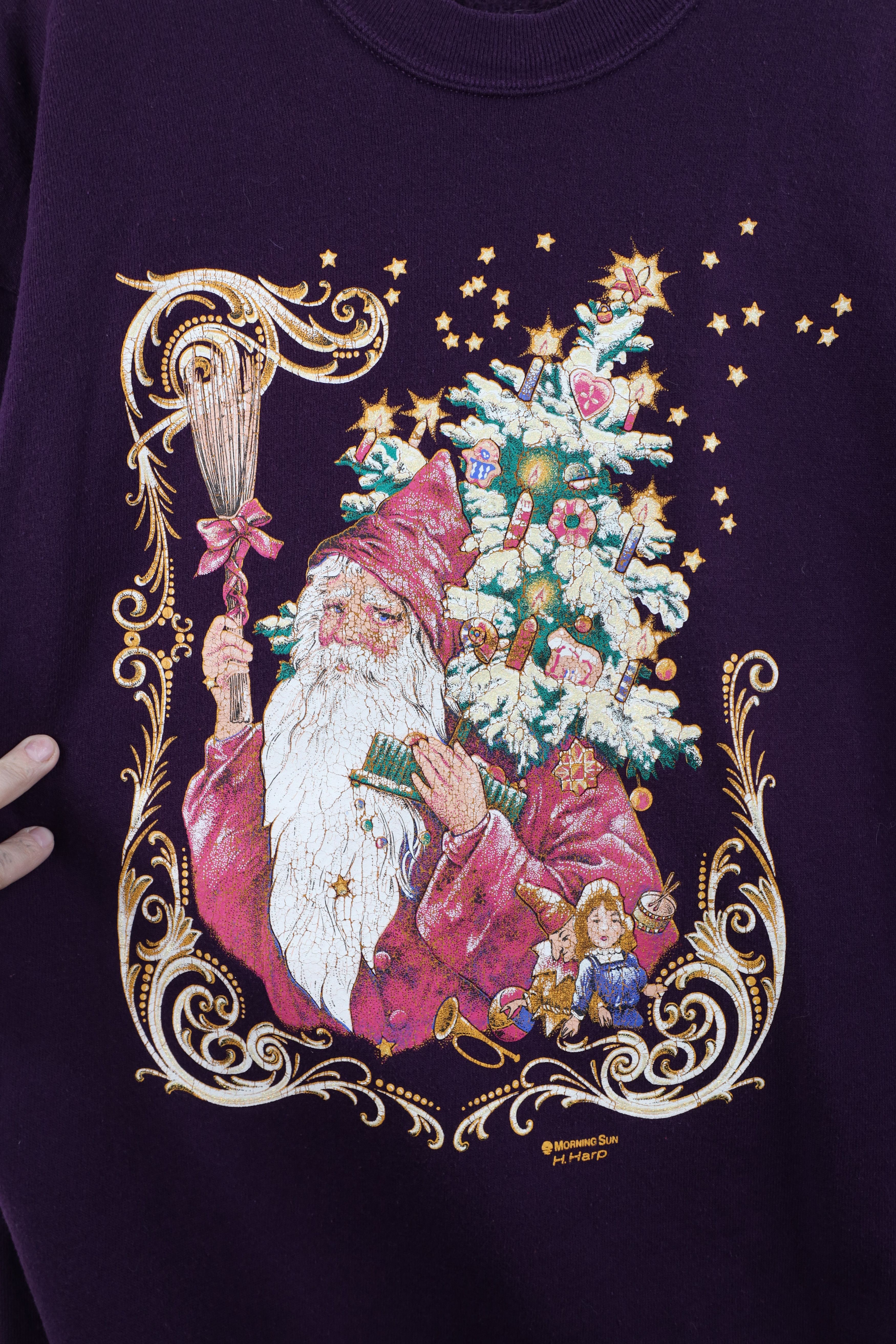 Vintage Vintage 90s Streetwear Christmas Santa Claus Sweatshirt USA Size L / US 10 / IT 46 - 5 Thumbnail