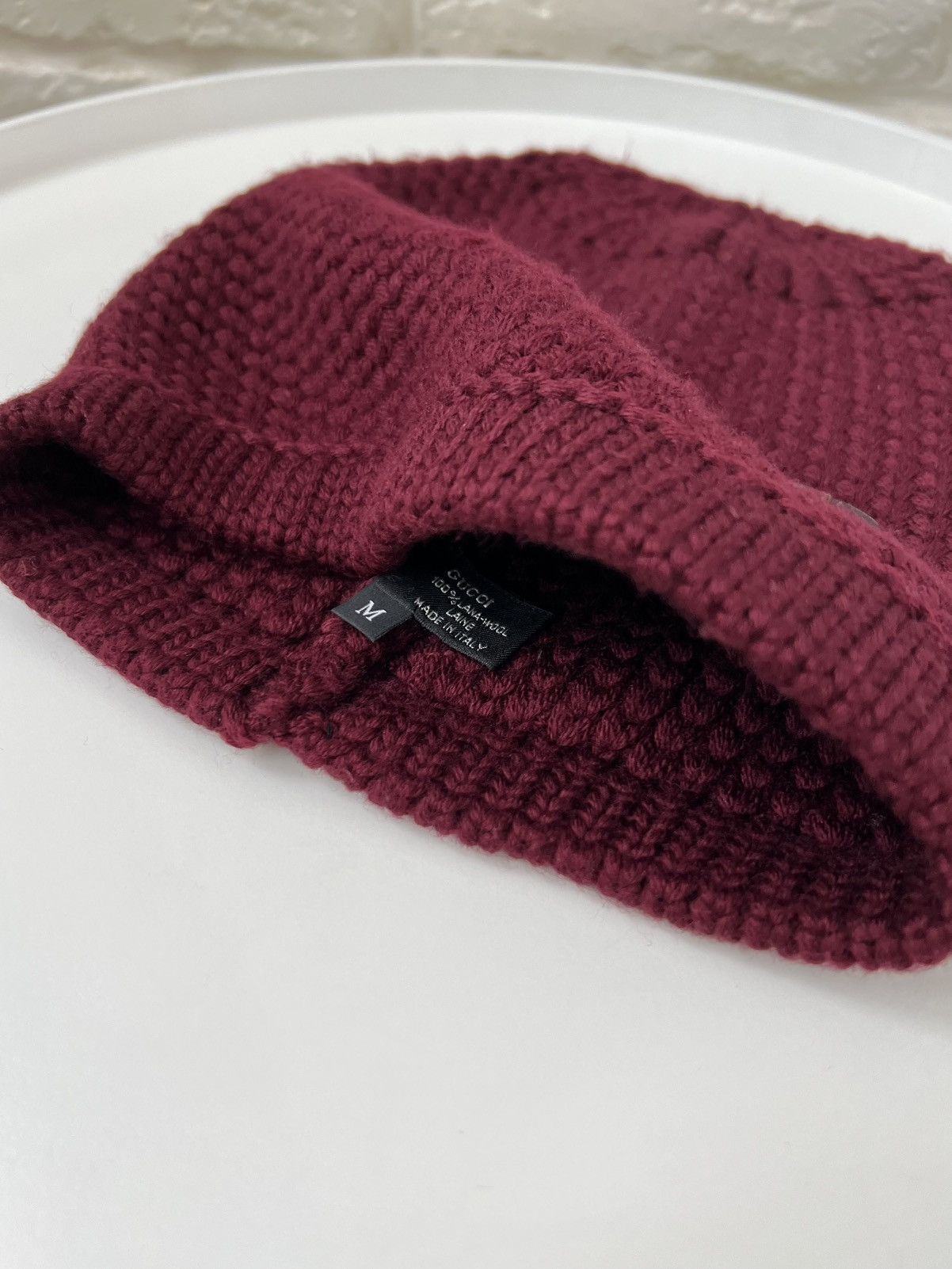 Gucci Gucci GG Logo Knit Wool Beanie Hat M Size Size ONE SIZE - 3 Thumbnail