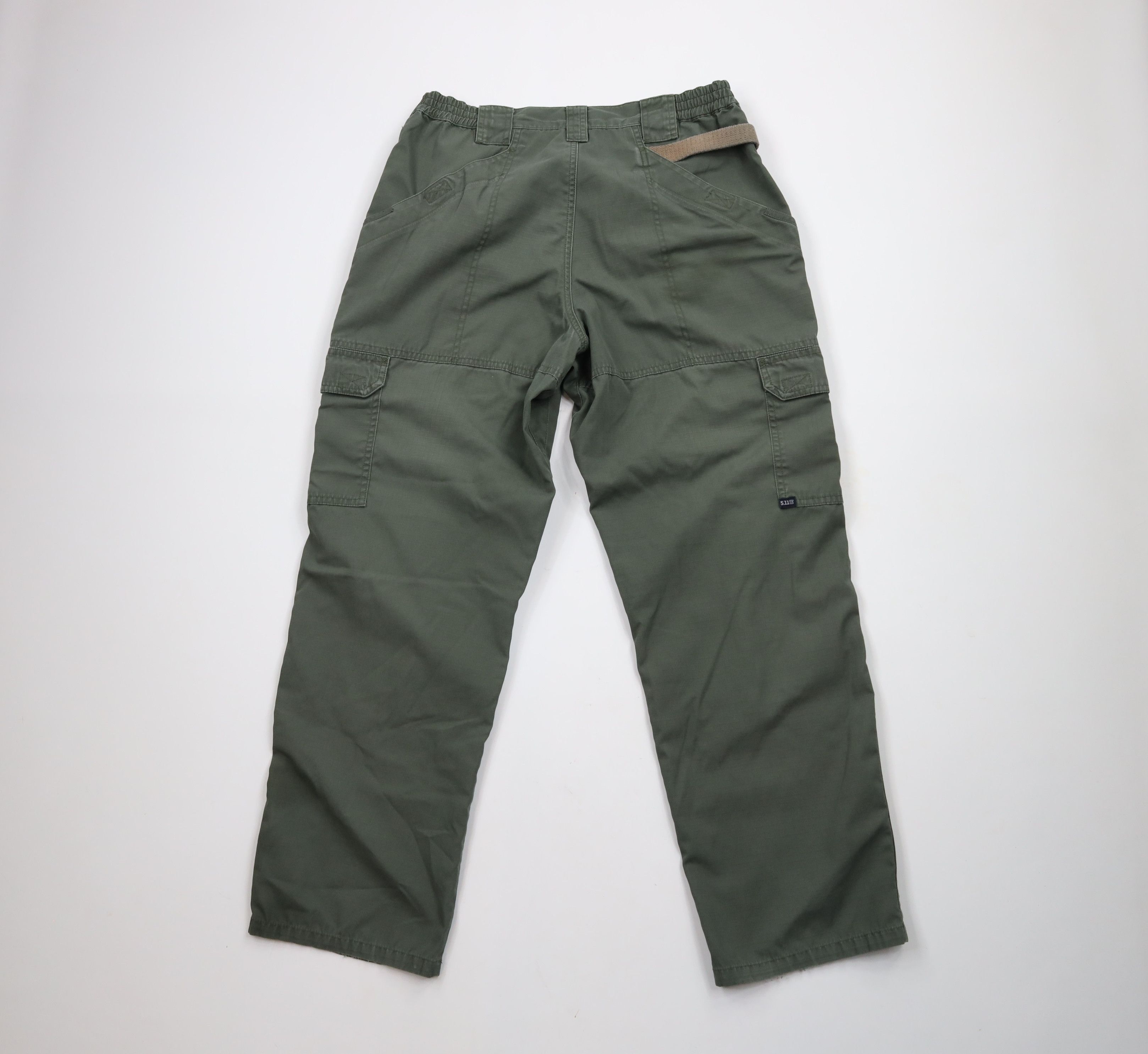 Vintage 5.11 Tactical Series Faded Ripstop Uniform Cargo Pants Green Size US 32 / EU 48 - 7 Thumbnail