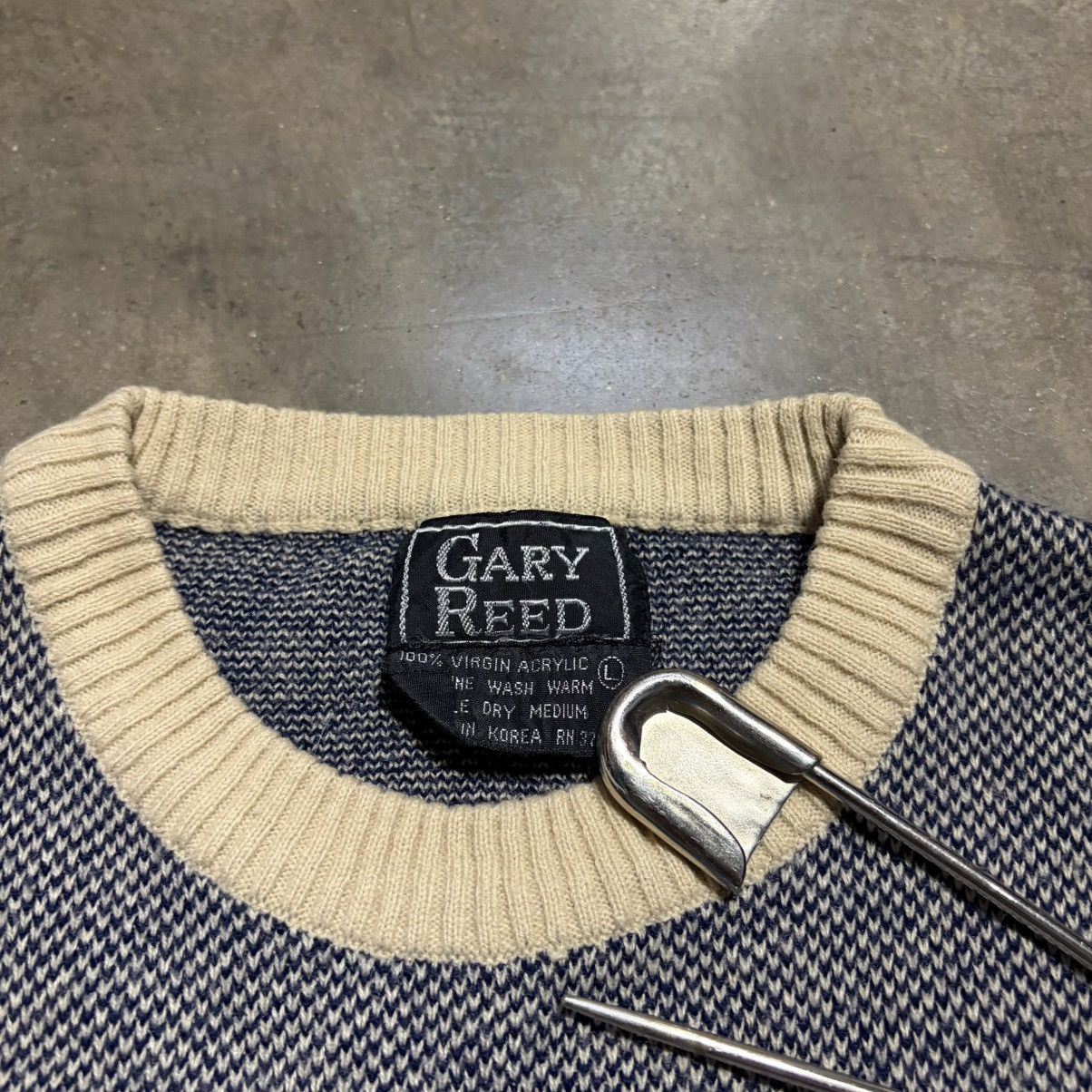 Vintage Vintage Fair Isle Striped Sweater Geometric Gary Reed 80s Size US L / EU 52-54 / 3 - 11 Thumbnail
