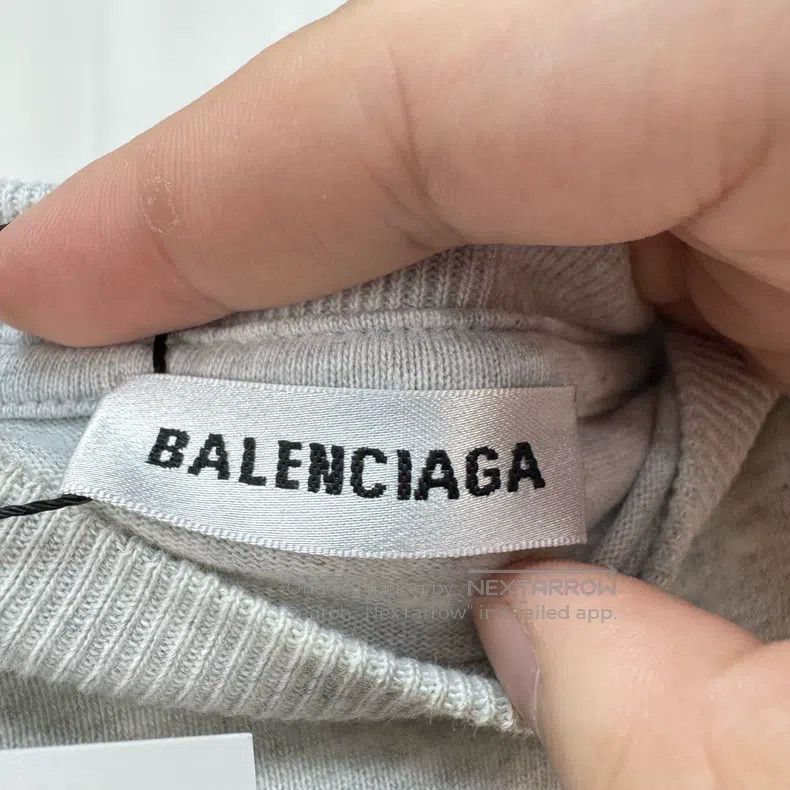 Balenciaga Balenciaga Grey Snap Printed Lettering Short Sleeve Size US S / EU 44-46 / 1 - 4 Thumbnail