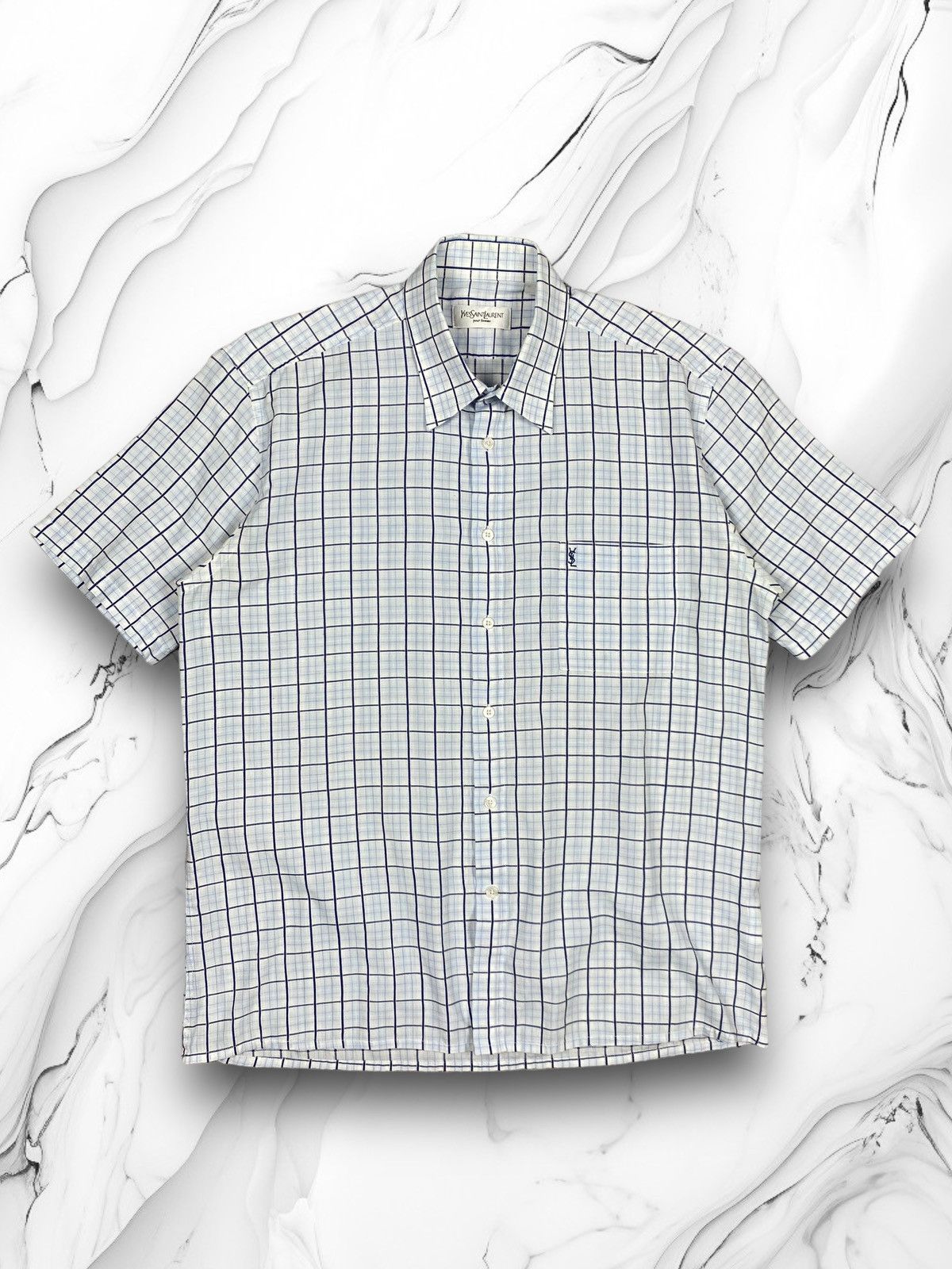Yves Saint Laurent Vintage Yves Saint Laurent Button Up Shirt Size US L / EU 52-54 / 3 - 1 Thumbnail