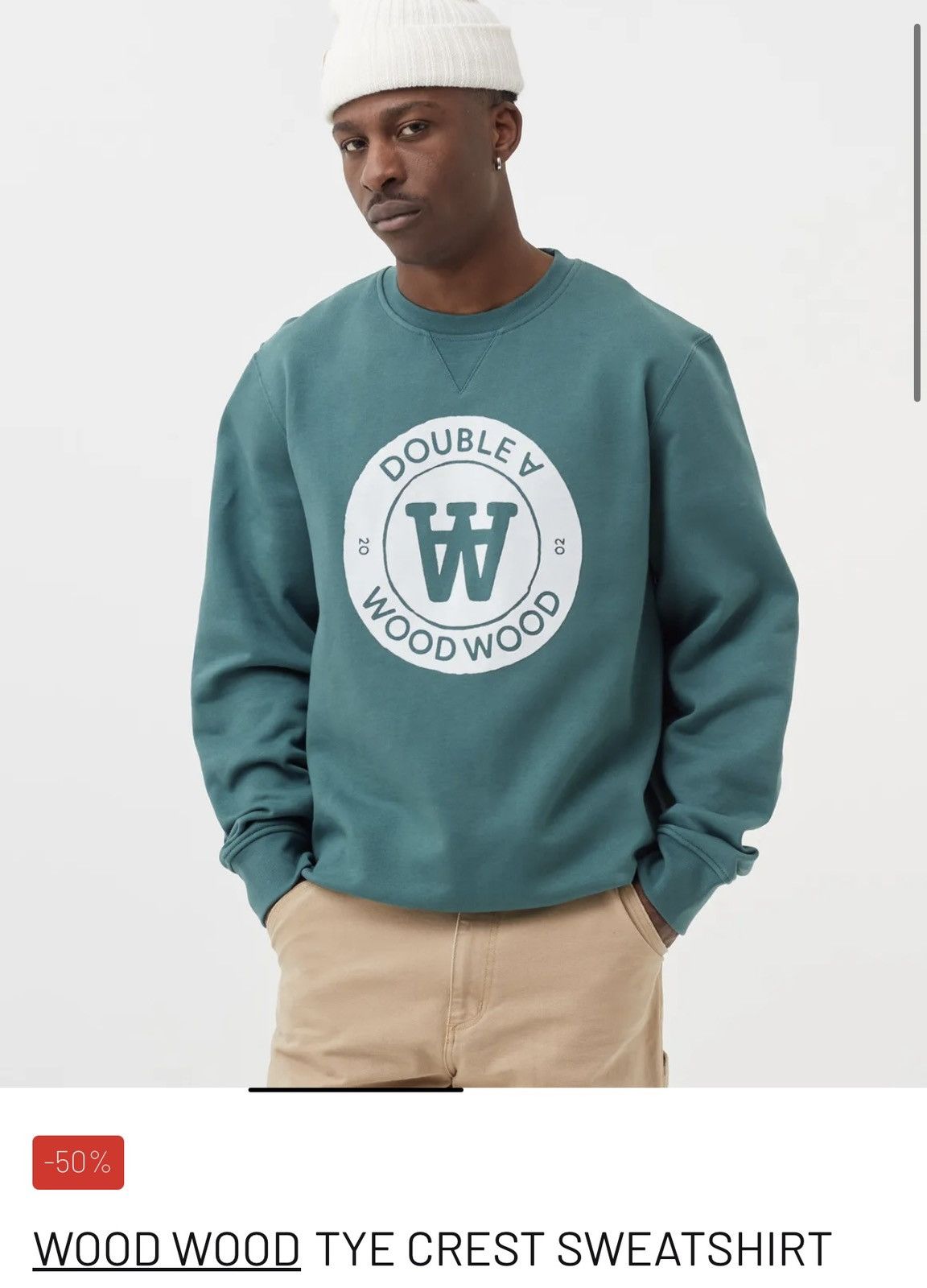 Wood Wood Wood Wood Tye Crest sweatshirt mens rap mens big logo Size US M / EU 48-50 / 2 - 2 Thumbnail