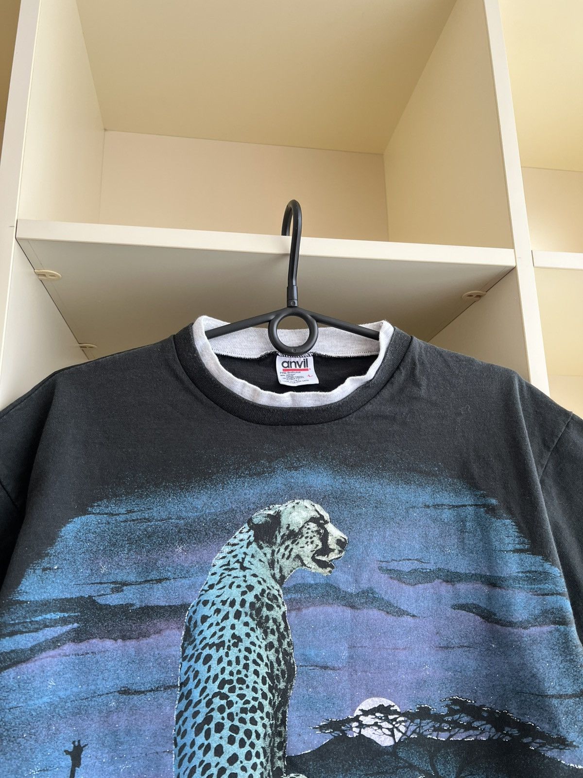 Anvil Vintage 90s Anvil Cheetah T-Shirt Made in USA Safari Nature Size US L / EU 52-54 / 3 - 8 Thumbnail