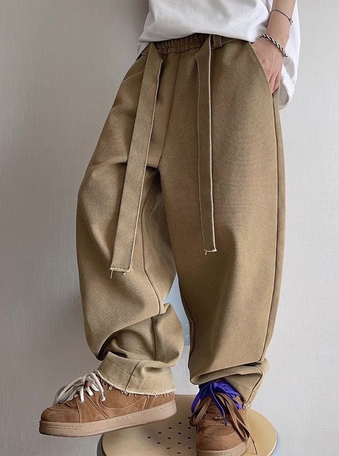Japanese Brand × Vintage Cleanfit retro y2k workwear frayed loose baggy pants Size US 28 / EU 44 - 5 Thumbnail