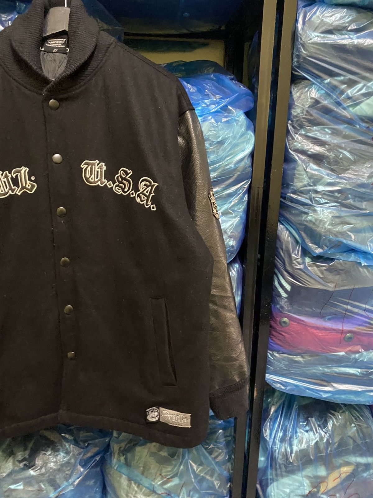 Sol Angeles Soul USA Los Angeles Black Varsity Jacket - Vintage Style Size US L / EU 52-54 / 3 - 6 Thumbnail