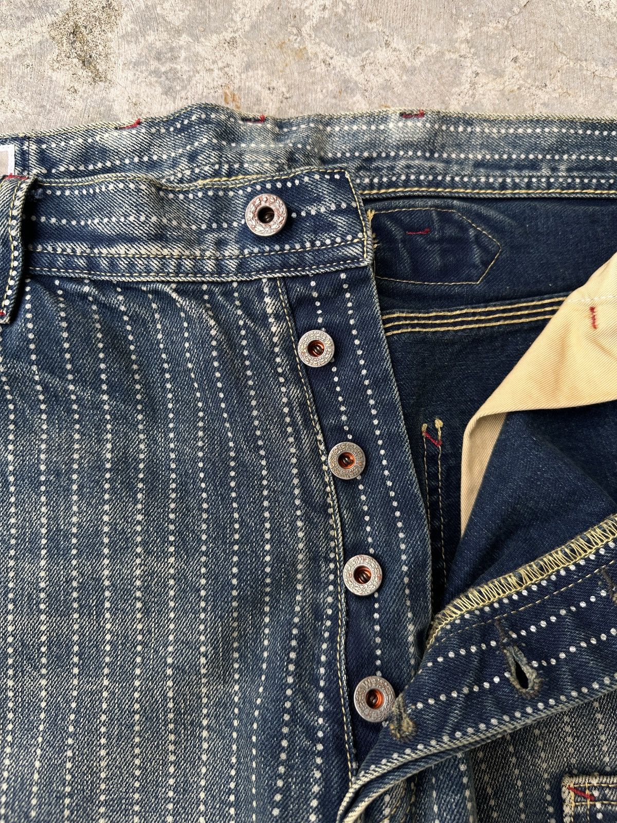 Japanese Brand Wabash Buckleback Double Knee Dungaree Striped Union Kountry Size US 36 / EU 52 - 11 Thumbnail