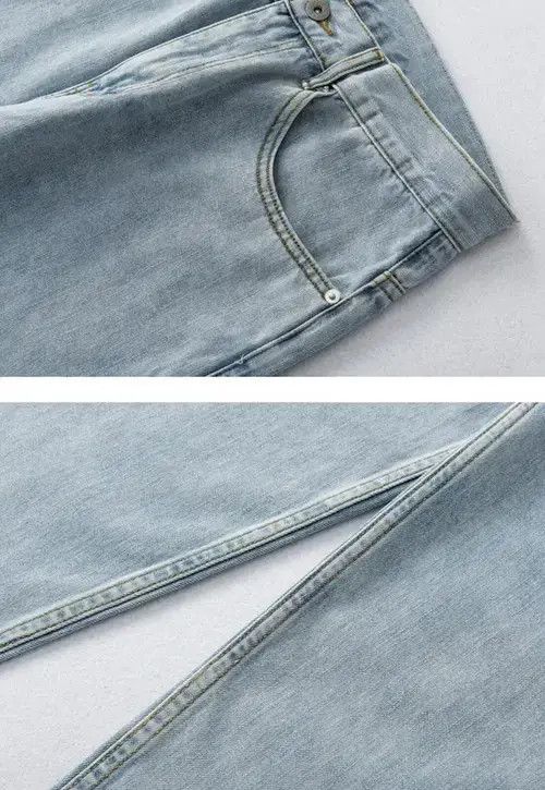 Japanese Brand 20SS Indigo Union Japan Light Blue Denim Relaxed Fit Pants Size US 33 - 3 Thumbnail
