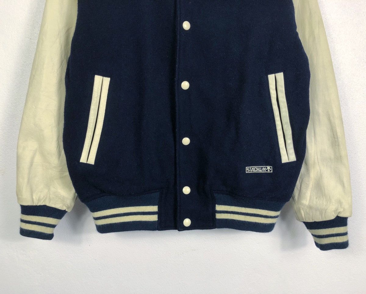 Descente × Vintage Rare Vintage Descente Stadium Wool Leather Varsity Jacket Size US S / EU 44-46 / 1 - 3 Thumbnail