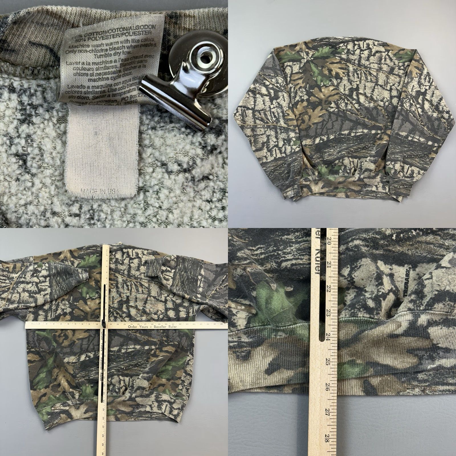 Jerzees VINTAGE Jerzees Outdoor Sweatshirt Mens XL Bigwoods Trebark Camo Pullover USA Size US XL / EU 56 / 4 - 8 Thumbnail
